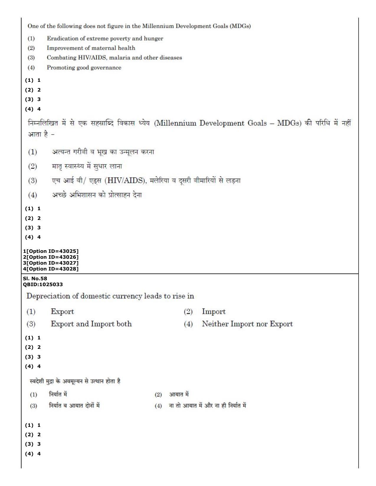 CUET (PG) 2022: PGQP-20 Social Work (11-09-2022) Question Paper - Page 34