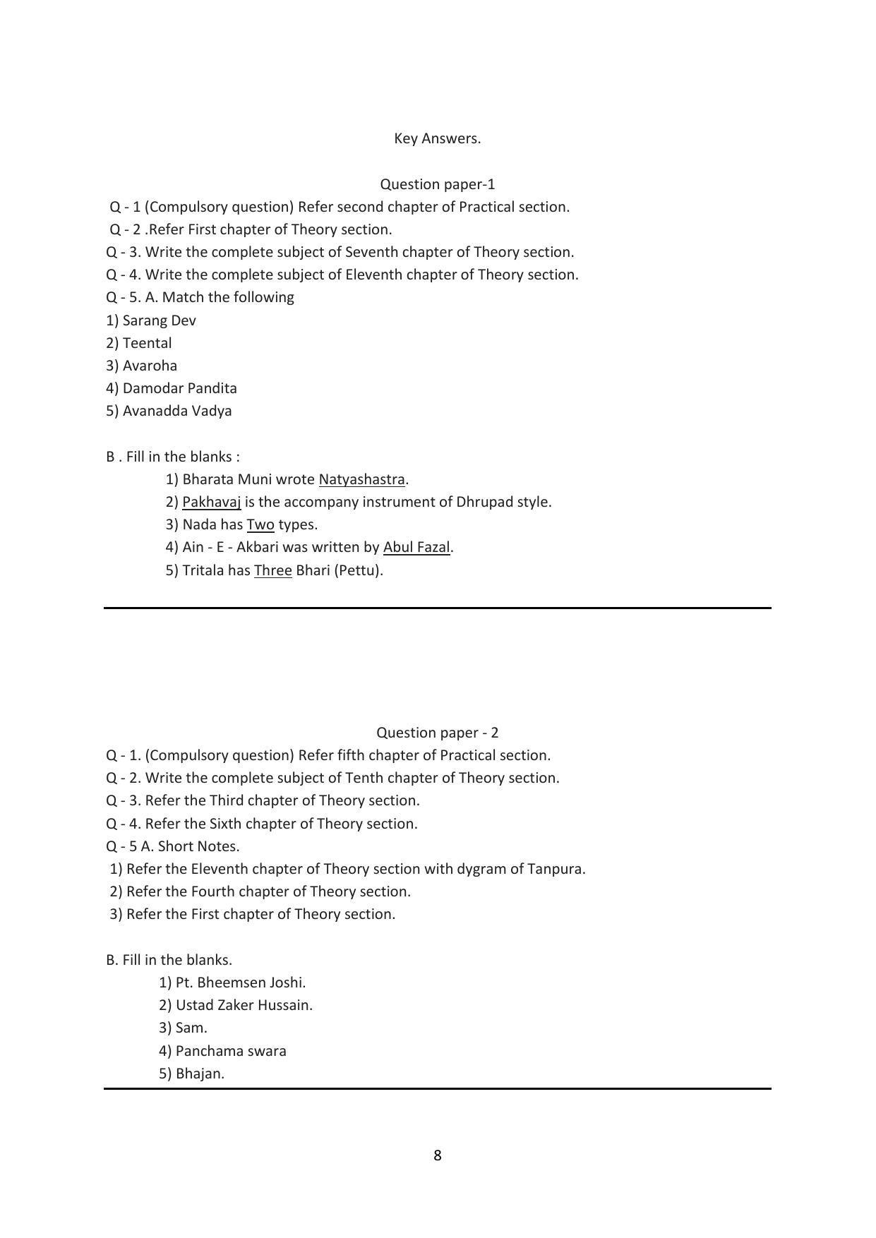 Karnataka 1st PUC Question Bank for Hindustani Music - Page 8