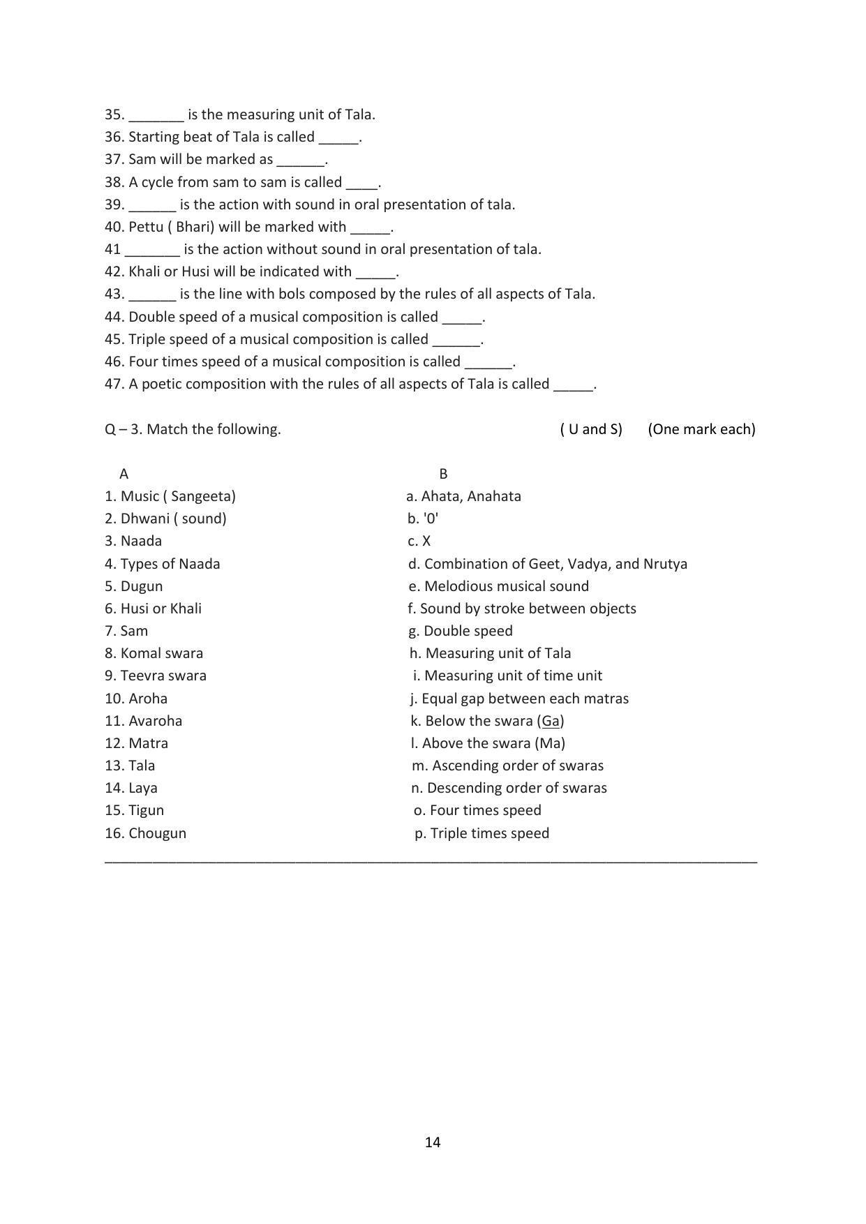 Karnataka 1st PUC Question Bank for Hindustani Music - Page 14