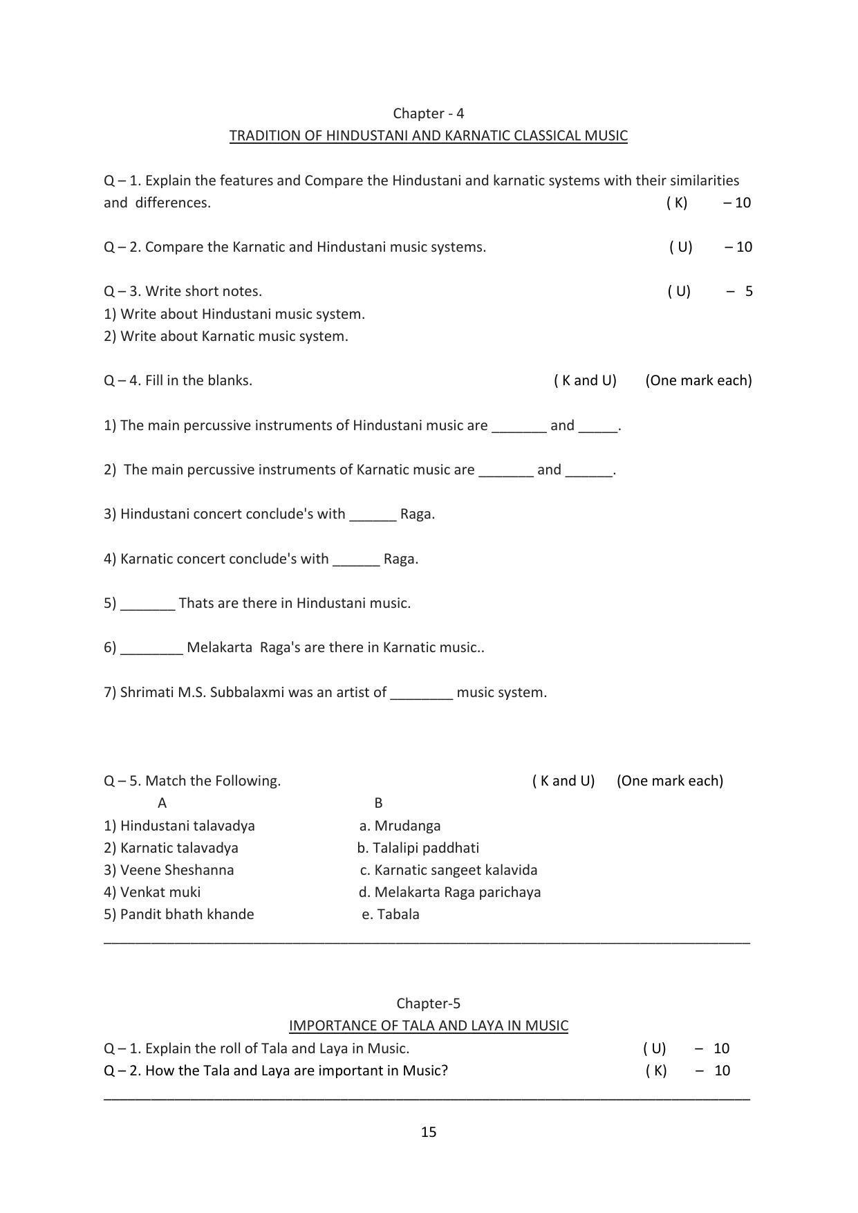 Karnataka 1st PUC Question Bank for Hindustani Music - Page 15