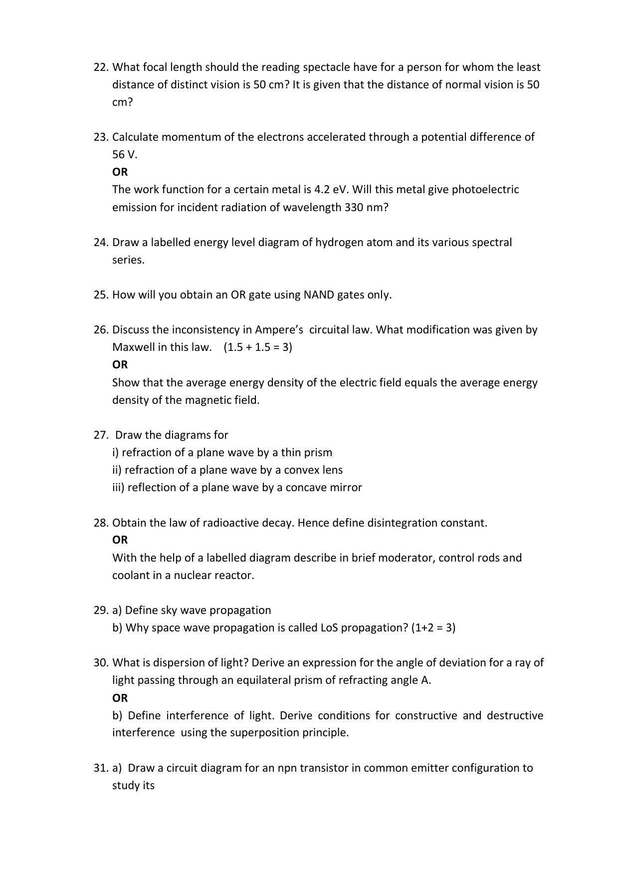 HP Board Class 12 Physics Model Paper - Page 5