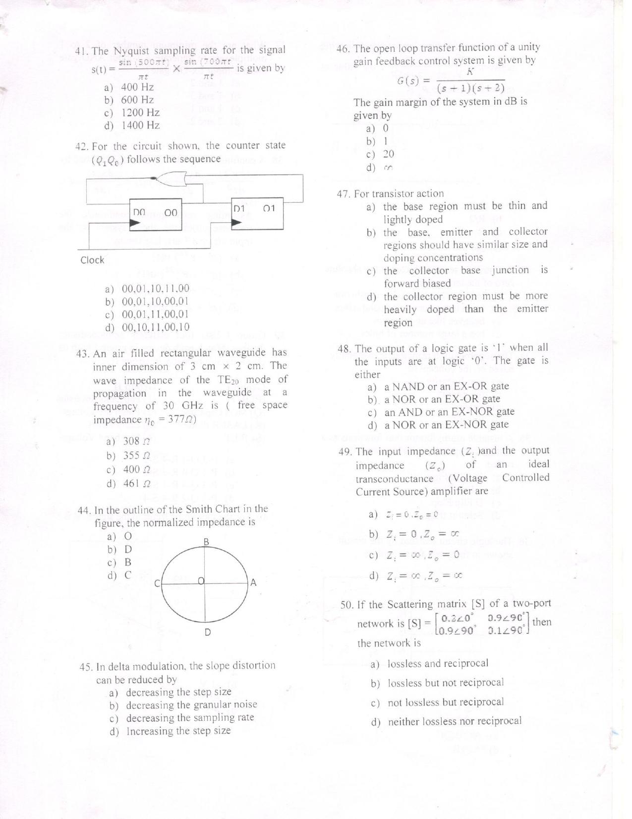 KUET 2023 M.Tech Electronics Question Paper - Page 6