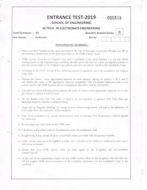 KUET 2023 M.Tech Electronics Question Paper