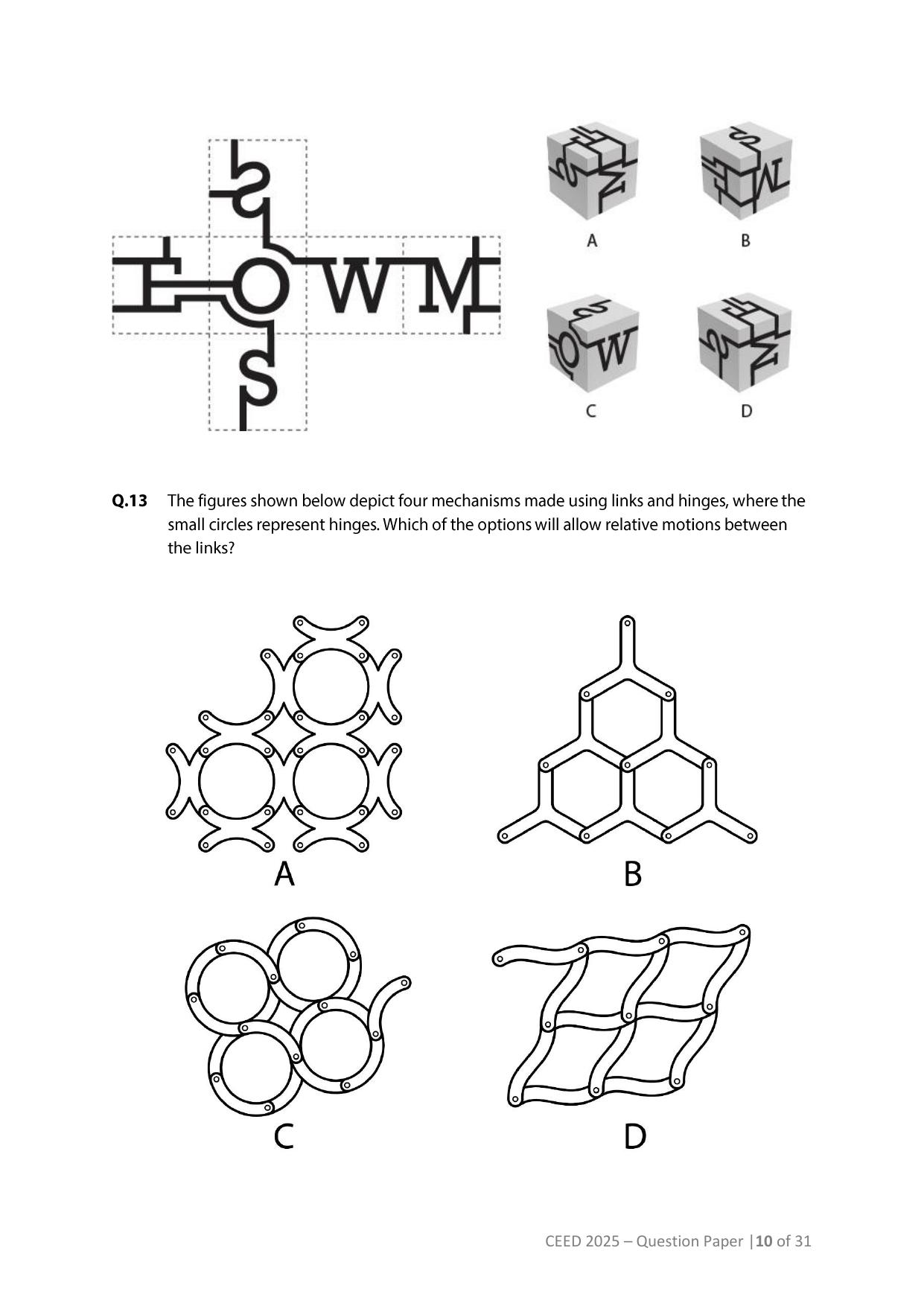 CEED 2025 Question Paper - Page 10