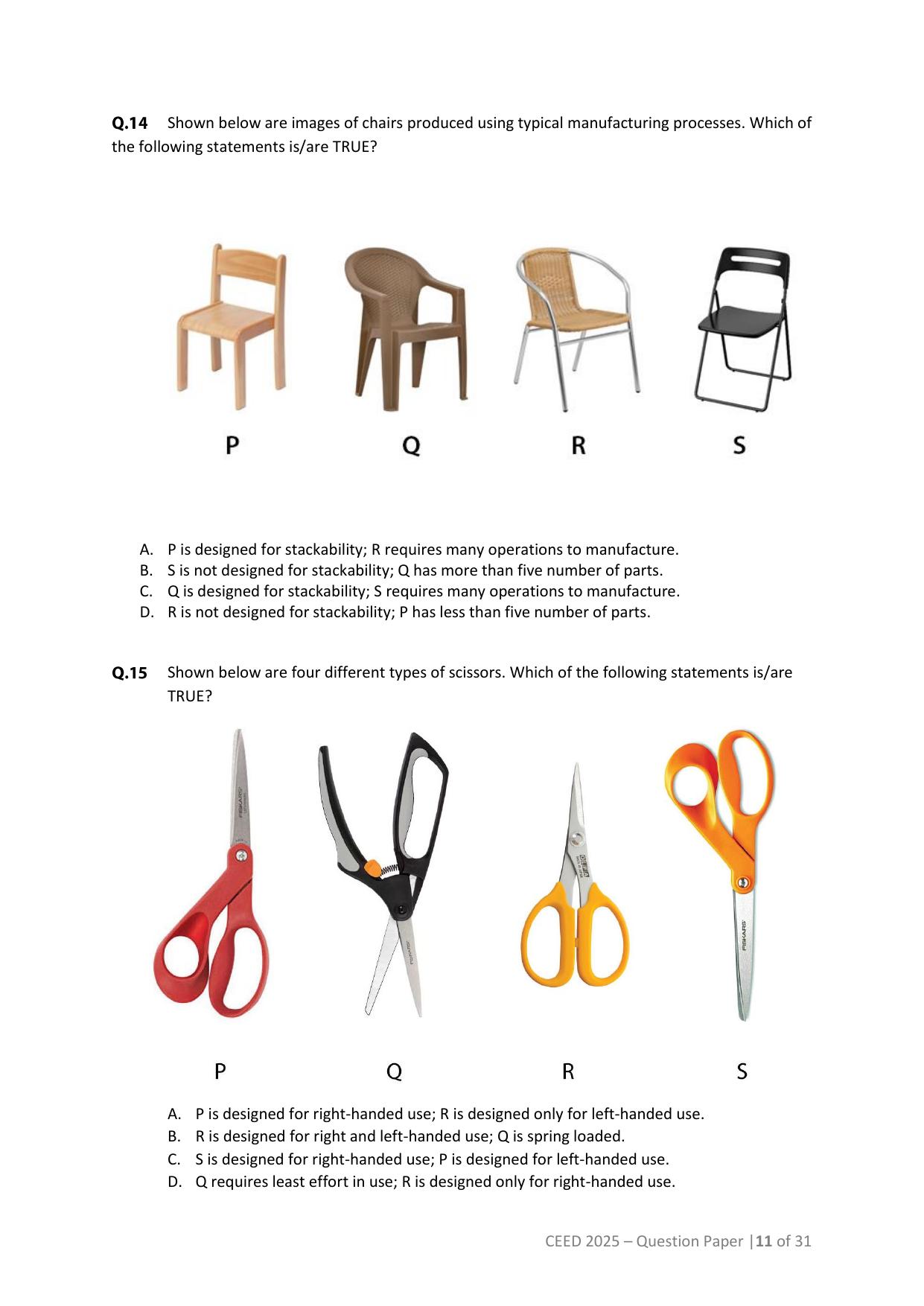 CEED 2025 Question Paper - Page 11