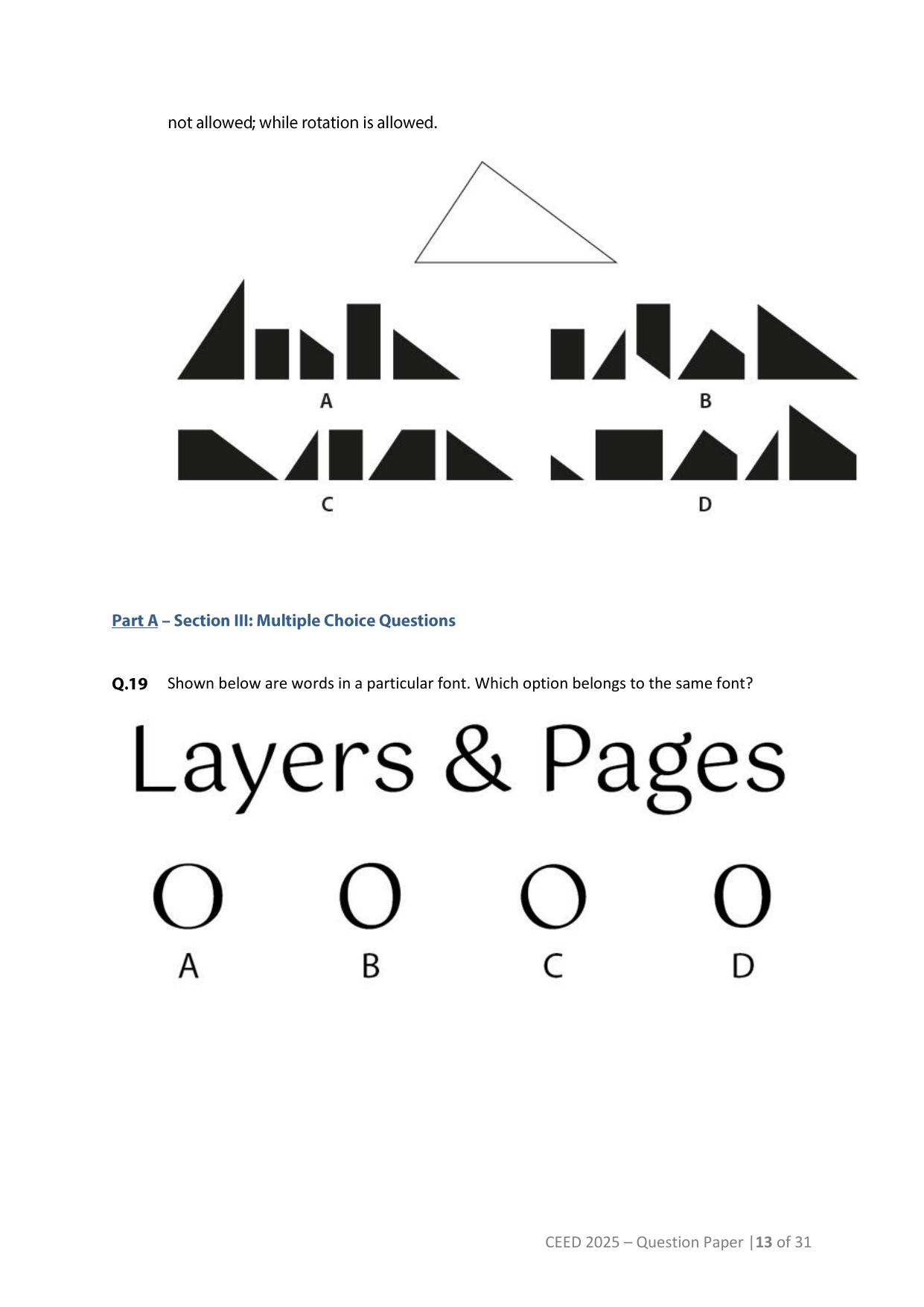 CEED 2025 Question Paper - Page 13