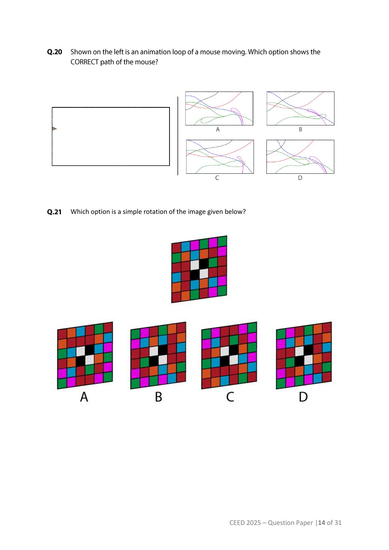CEED 2025 Question Paper - Page 14