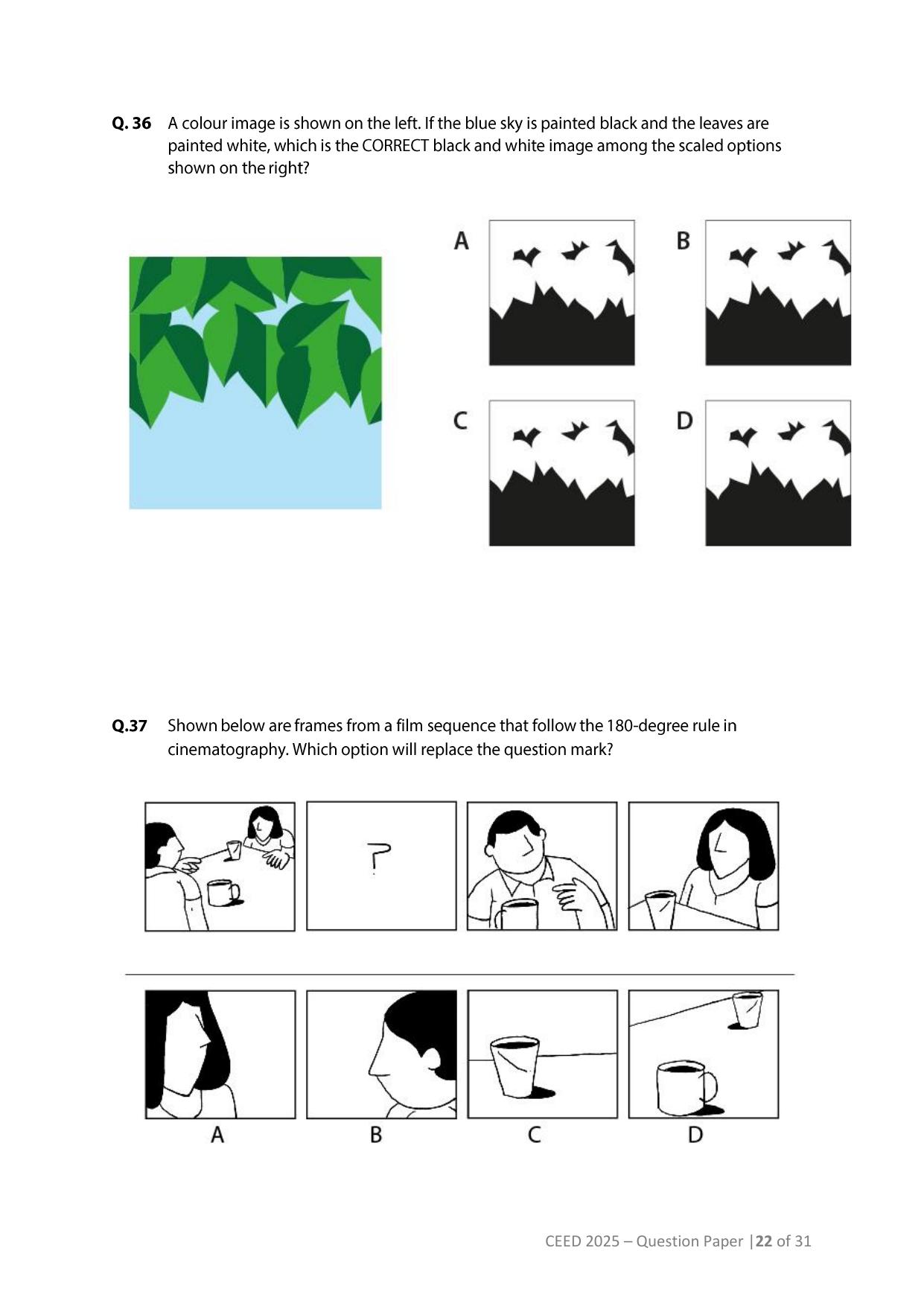 CEED 2025 Question Paper - Page 22