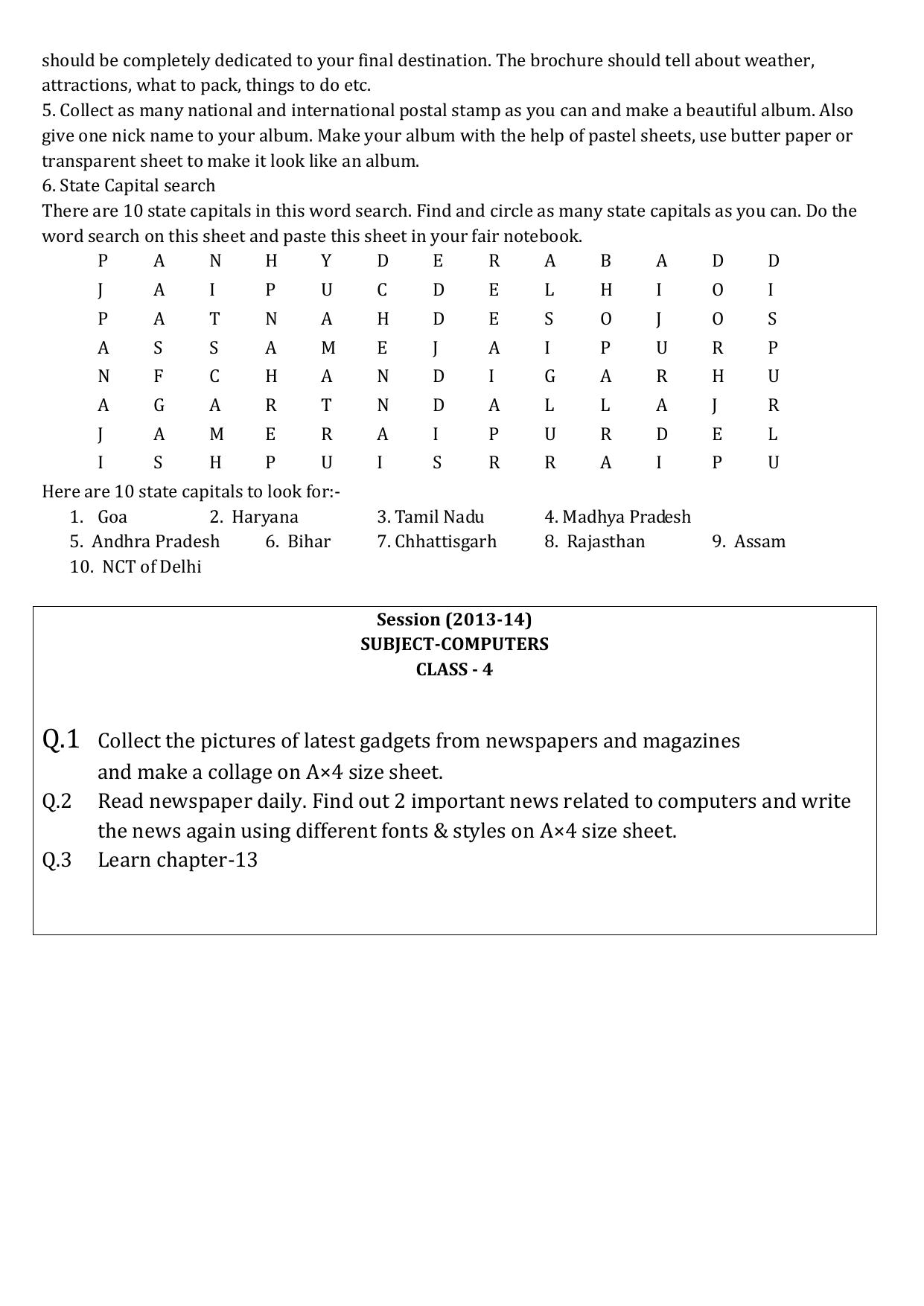 Worksheet for Class 4 English Assignment 149 - Page 4