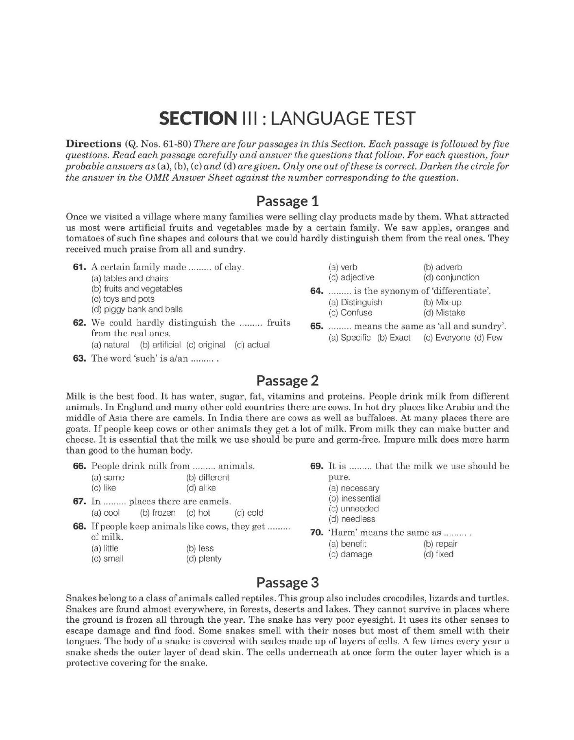 JNVST Class 6 2022 Question Paper with Solutions - Page 7