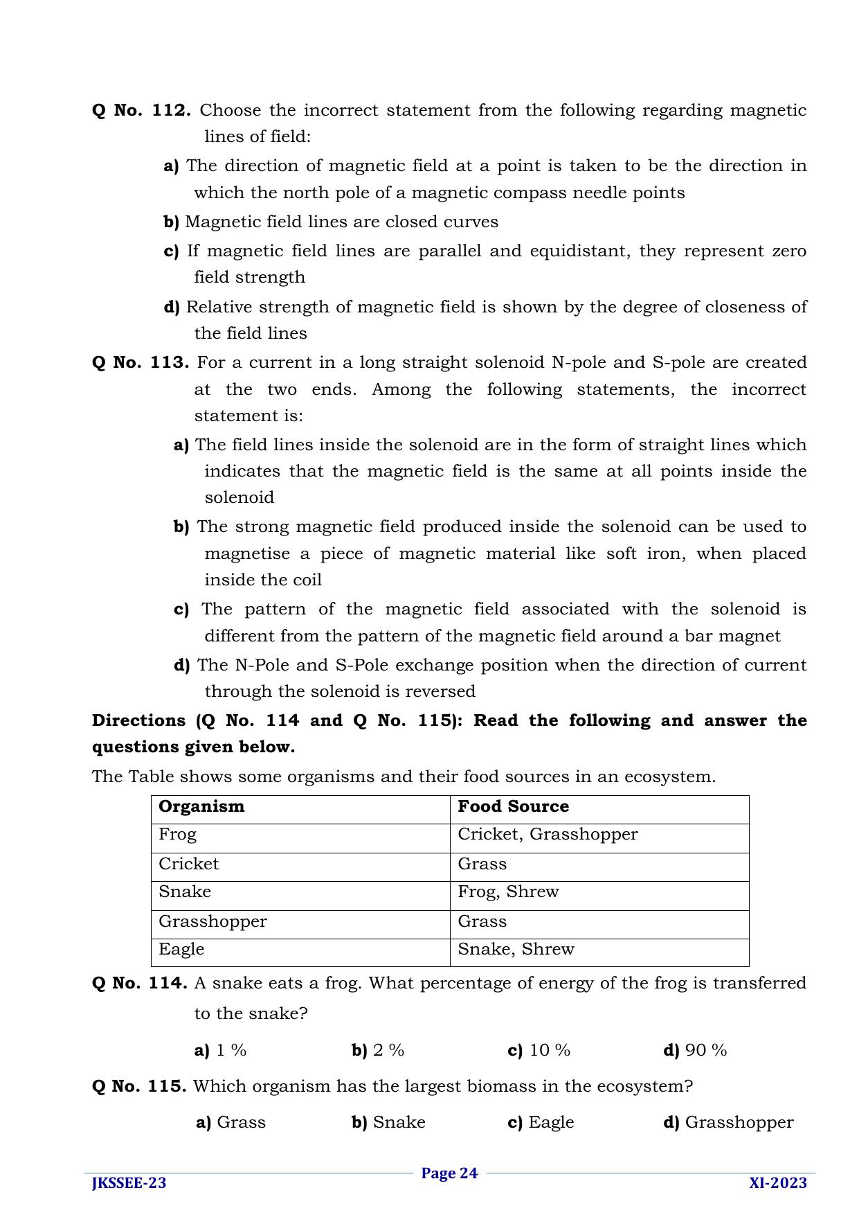 JKSSEE 2023 Class 11 Question Paper - Page 24