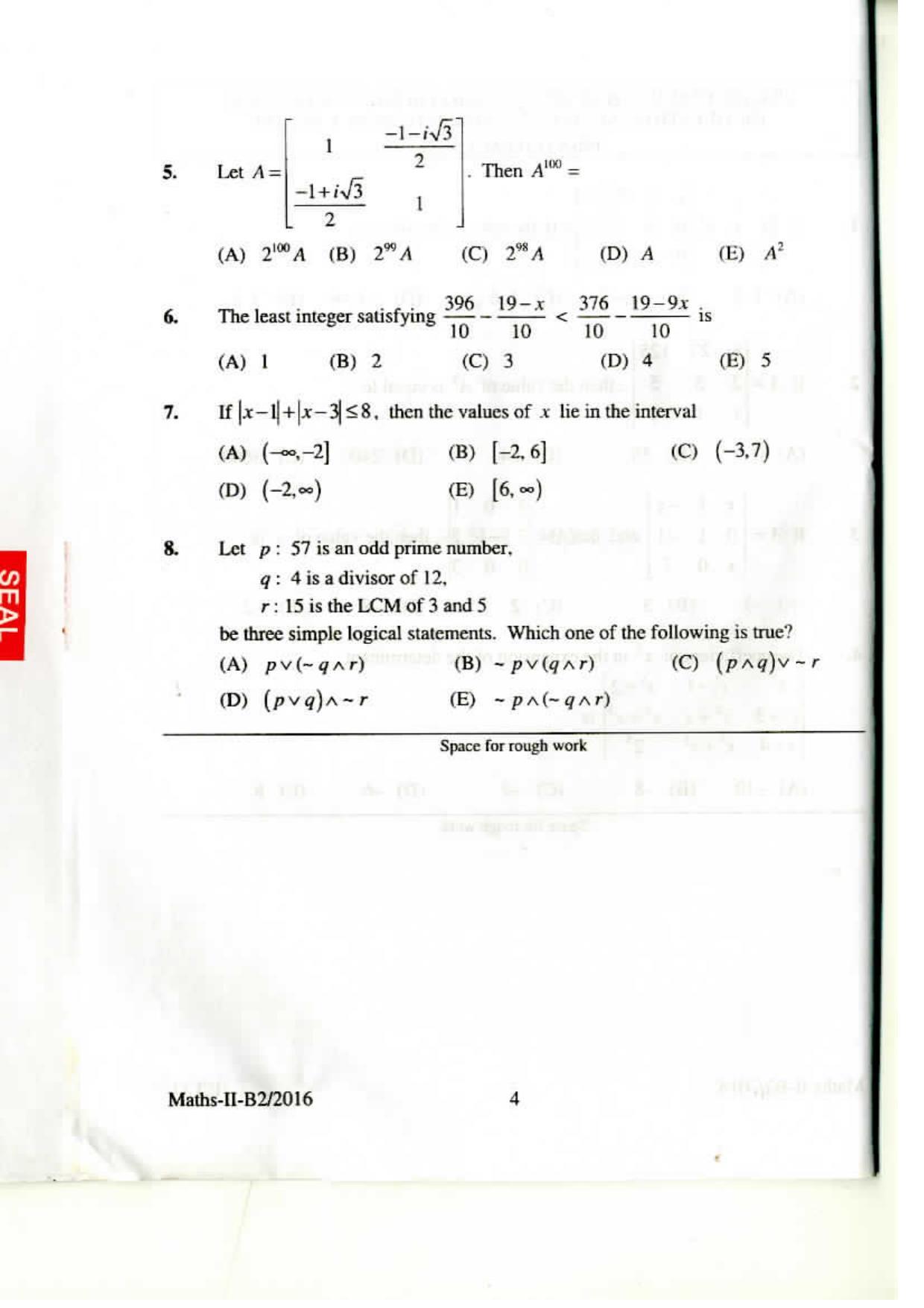 KEAM Paper II 2016 Question Paper - Page 3
