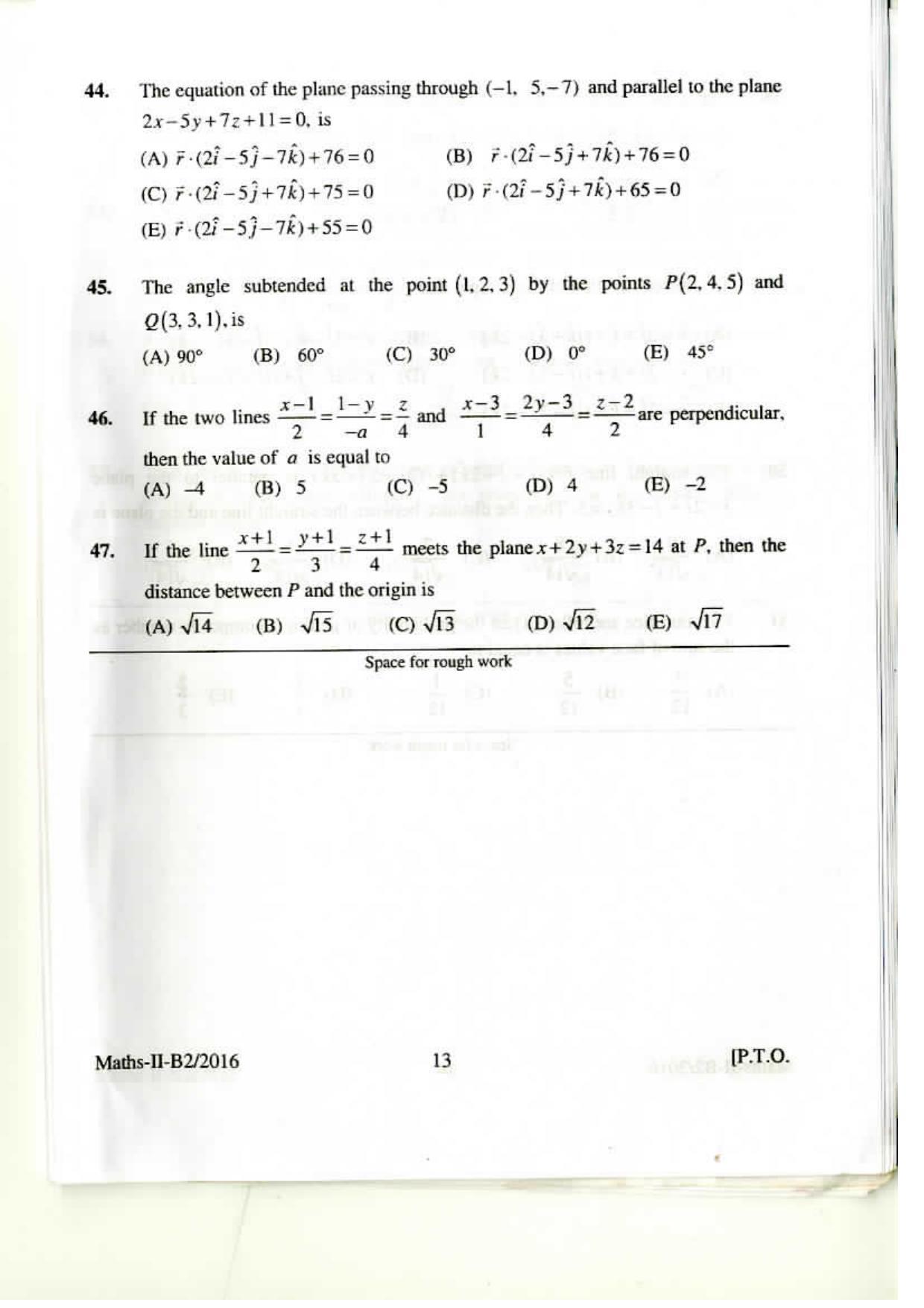 KEAM Paper II 2016 Question Paper - Page 12