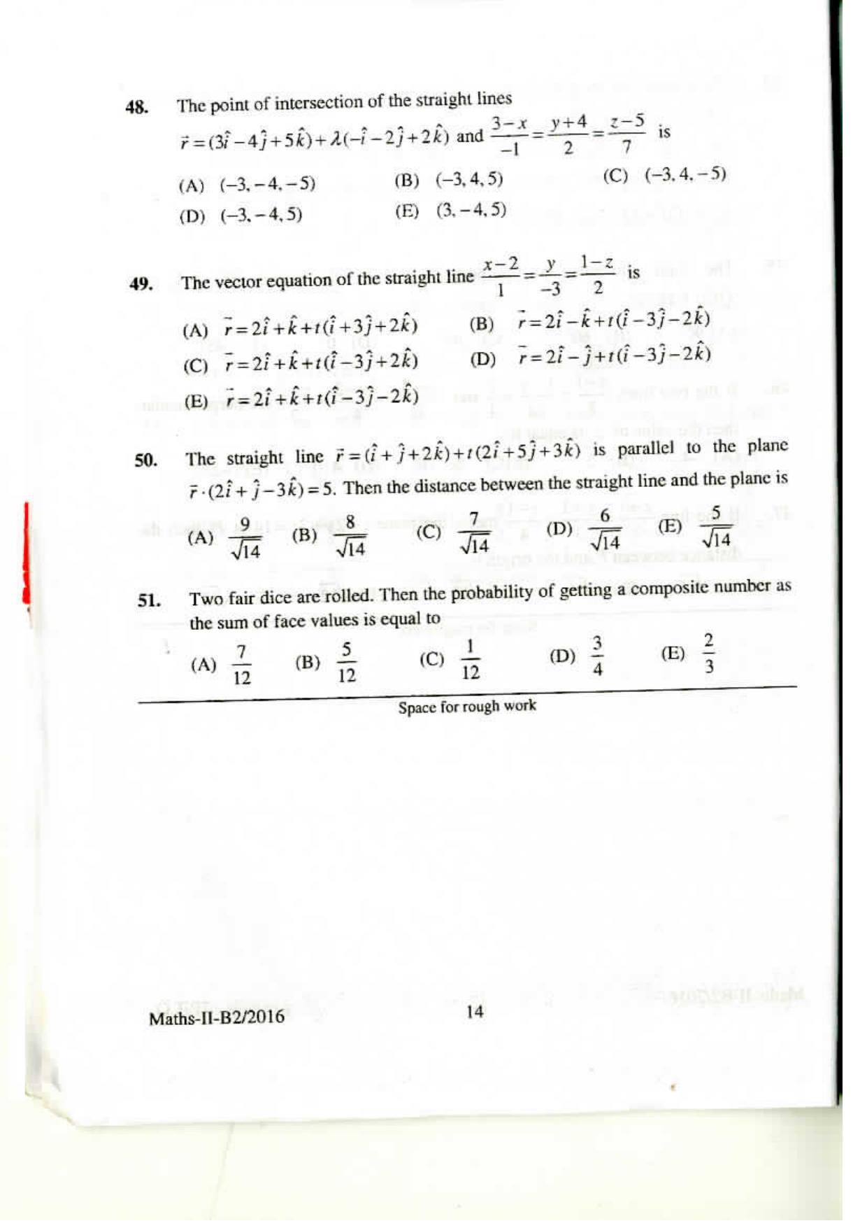 KEAM Paper II 2016 Question Paper - Page 13