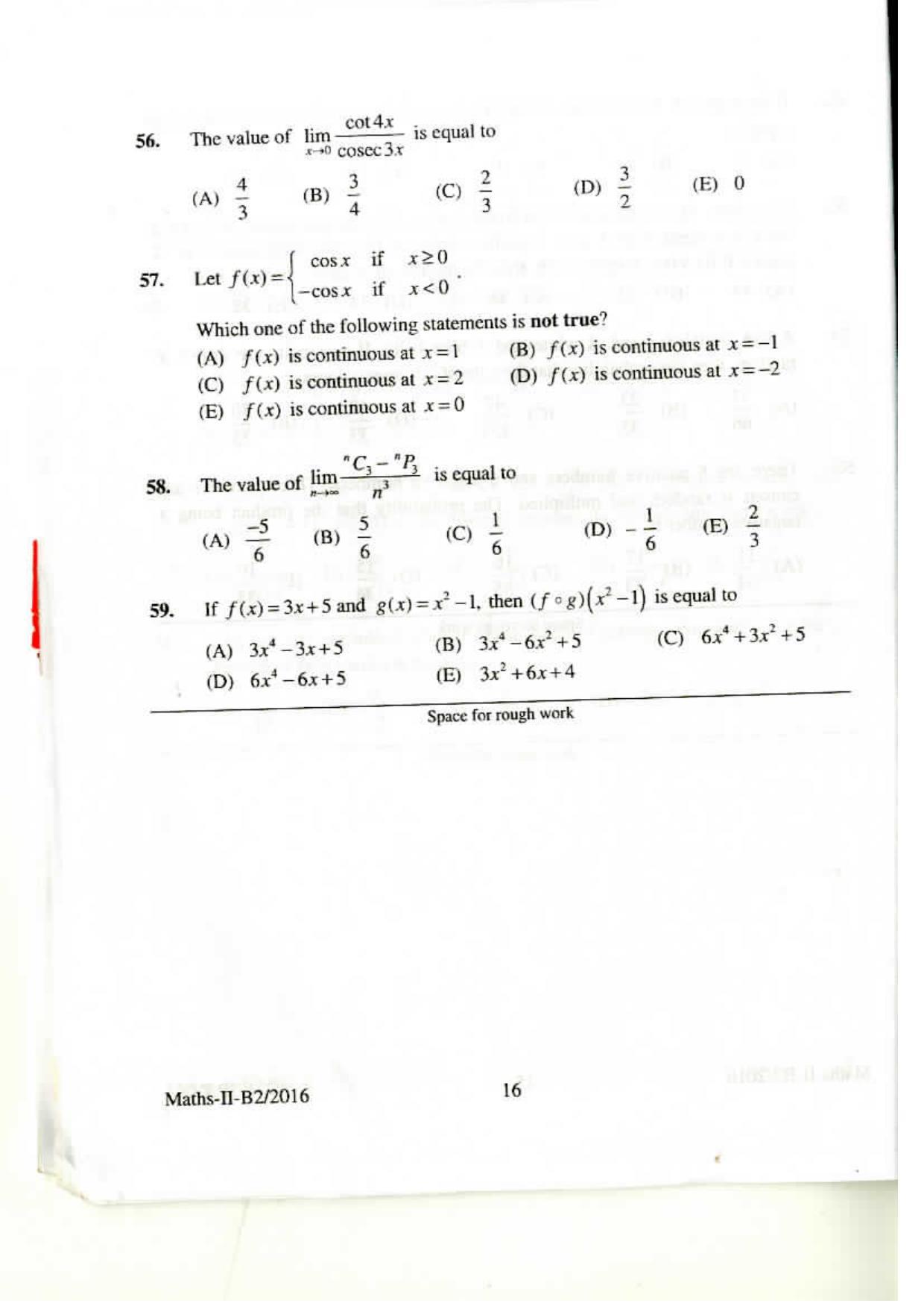 KEAM Paper II 2016 Question Paper - Page 15