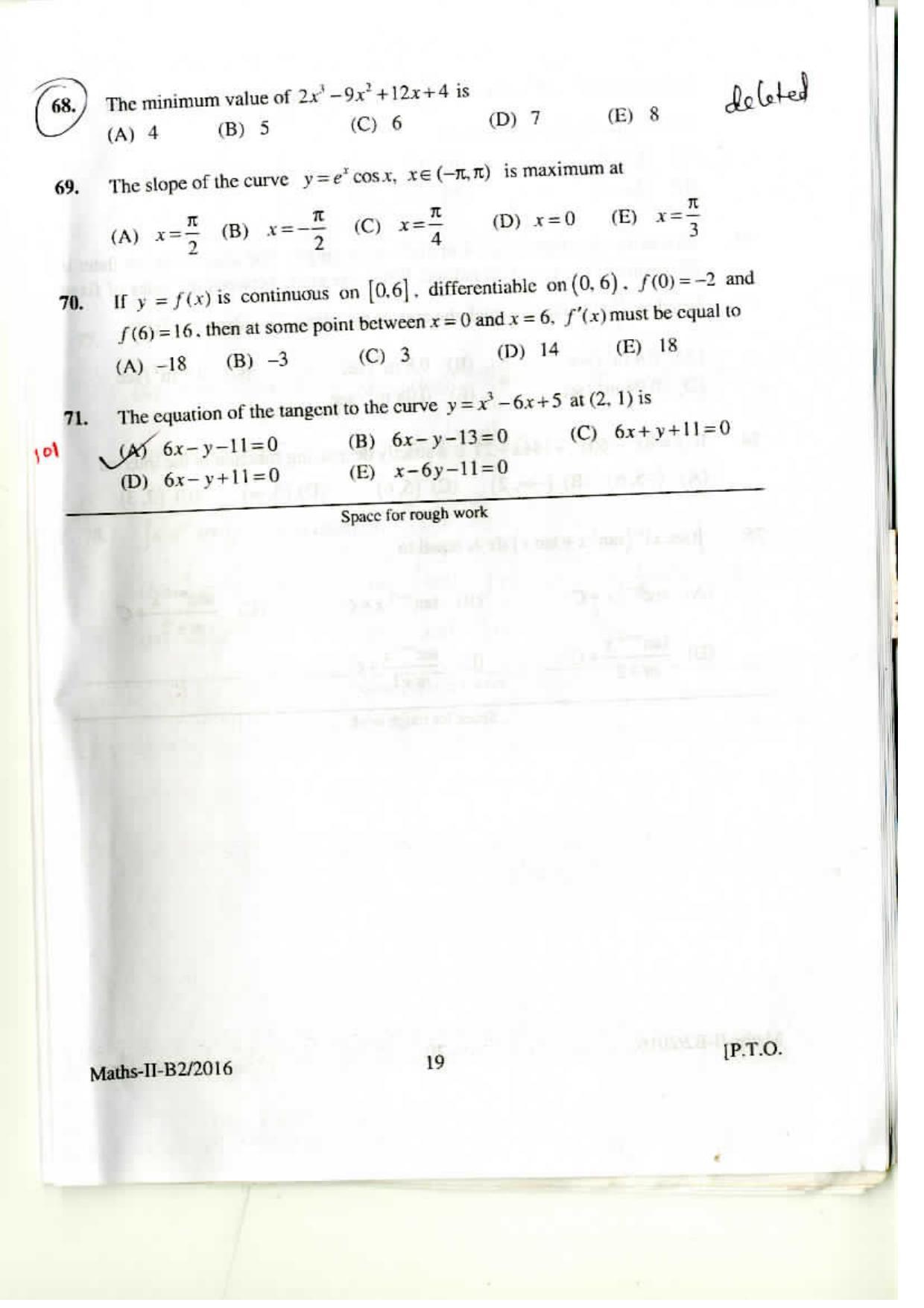 KEAM Paper II 2016 Question Paper - Page 18