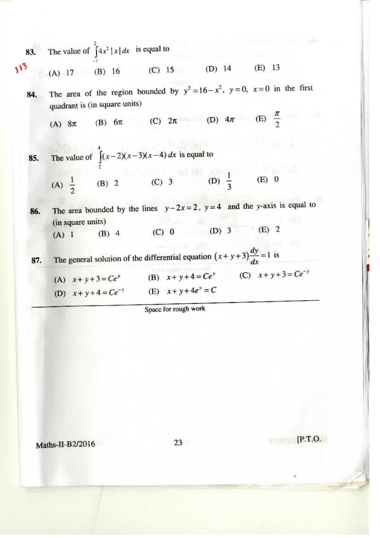 KEAM Paper II 2016 Question Paper - Page 22