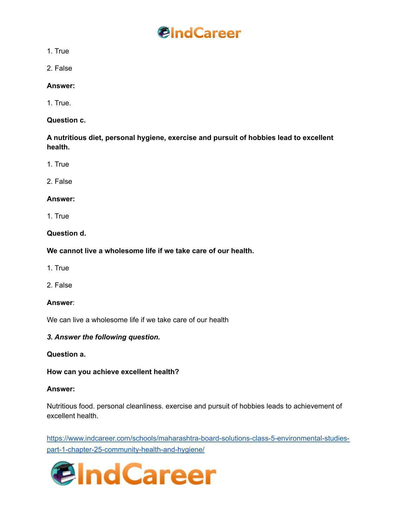 Maharashtra Board Solutions Class 5-Environmental Studies (Part 1): Chapter 25- Community Health and Hygiene - Page 4