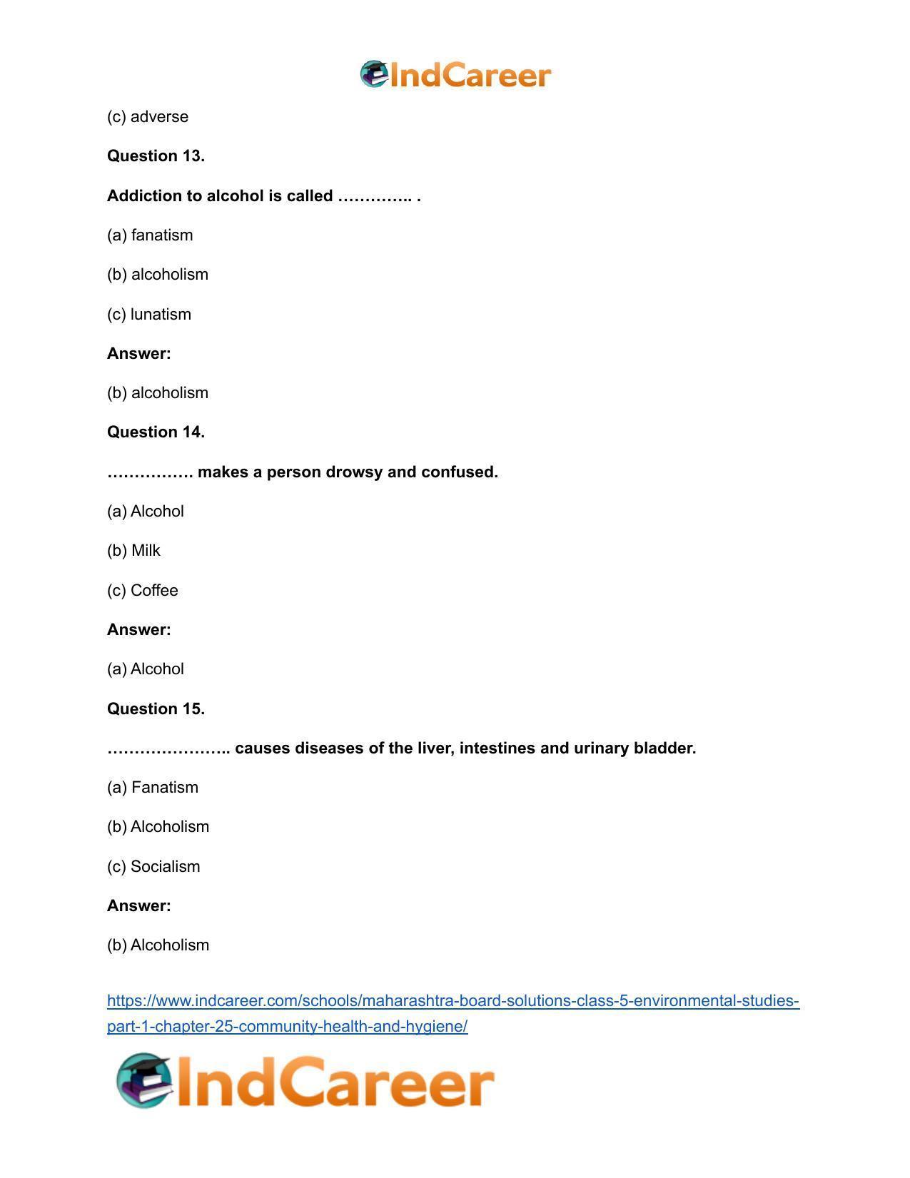 Maharashtra Board Solutions Class 5-Environmental Studies (Part 1): Chapter 25- Community Health and Hygiene - Page 10
