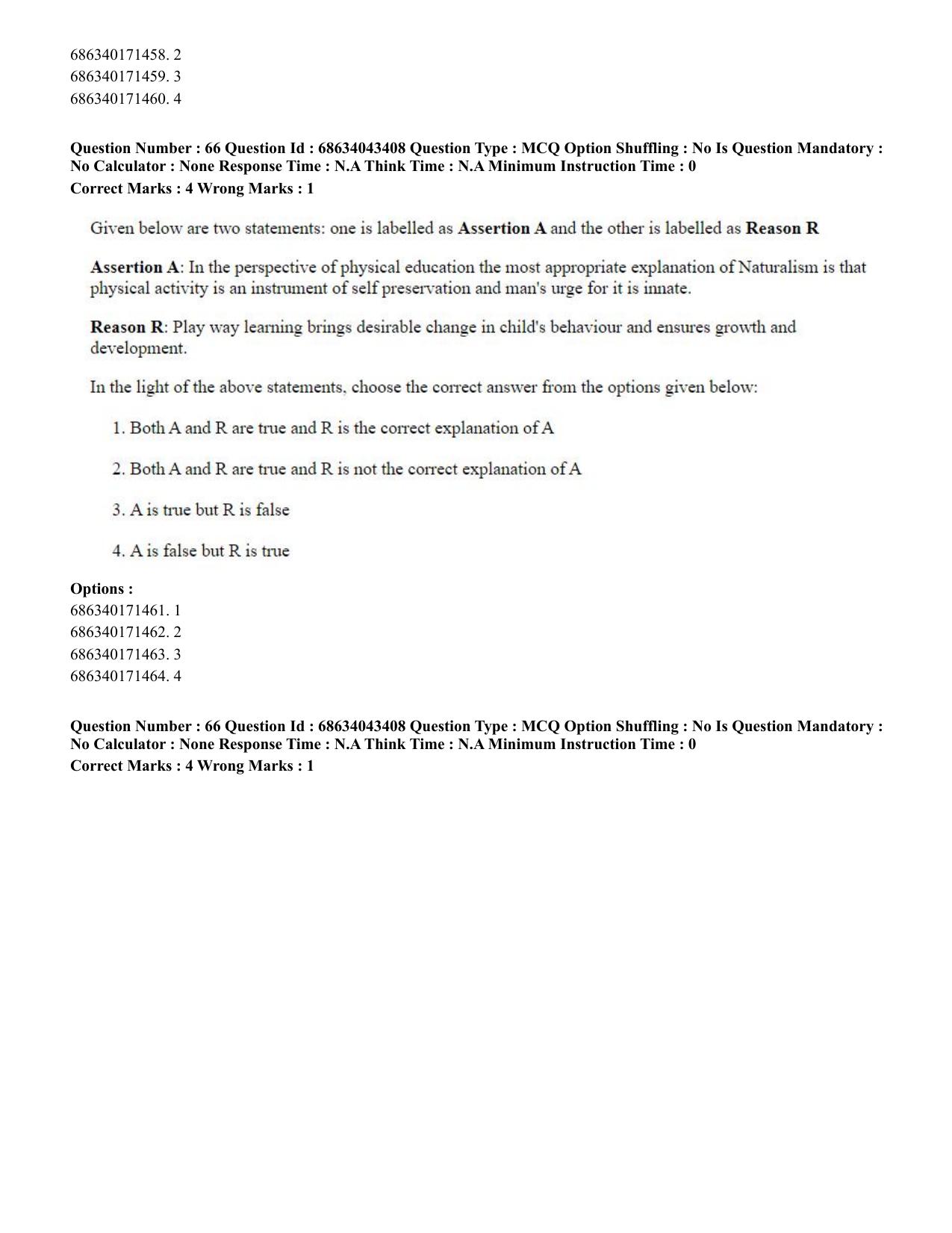CUET PG 2023: COQP18 – Physical Education (Hin) Shift 3 (30-06-2023) Question Paper - Page 60