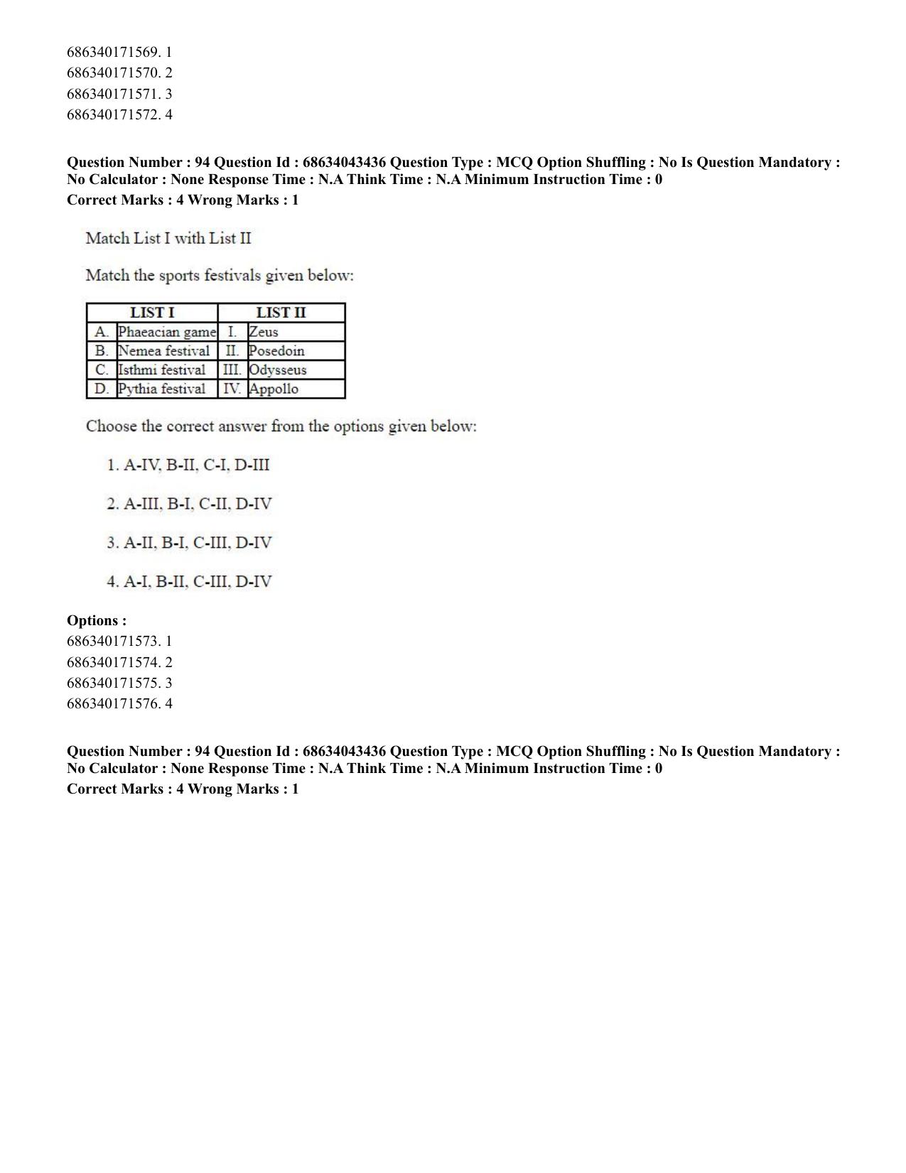 CUET PG 2023: COQP18 – Physical Education (Hin) Shift 3 (30-06-2023) Question Paper - Page 93