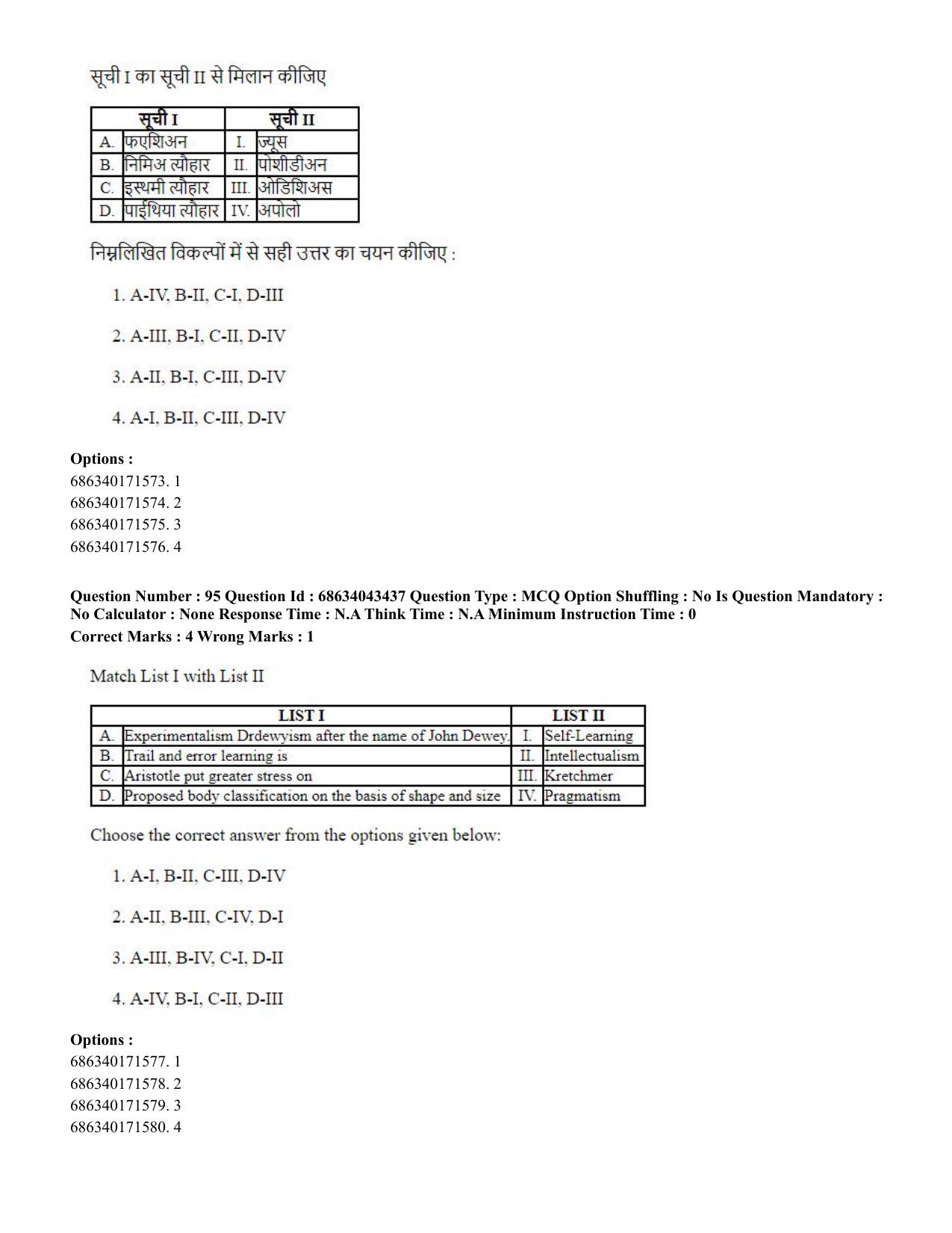 CUET PG 2023: COQP18 – Physical Education (Hin) Shift 3 (30-06-2023) Question Paper - Page 94