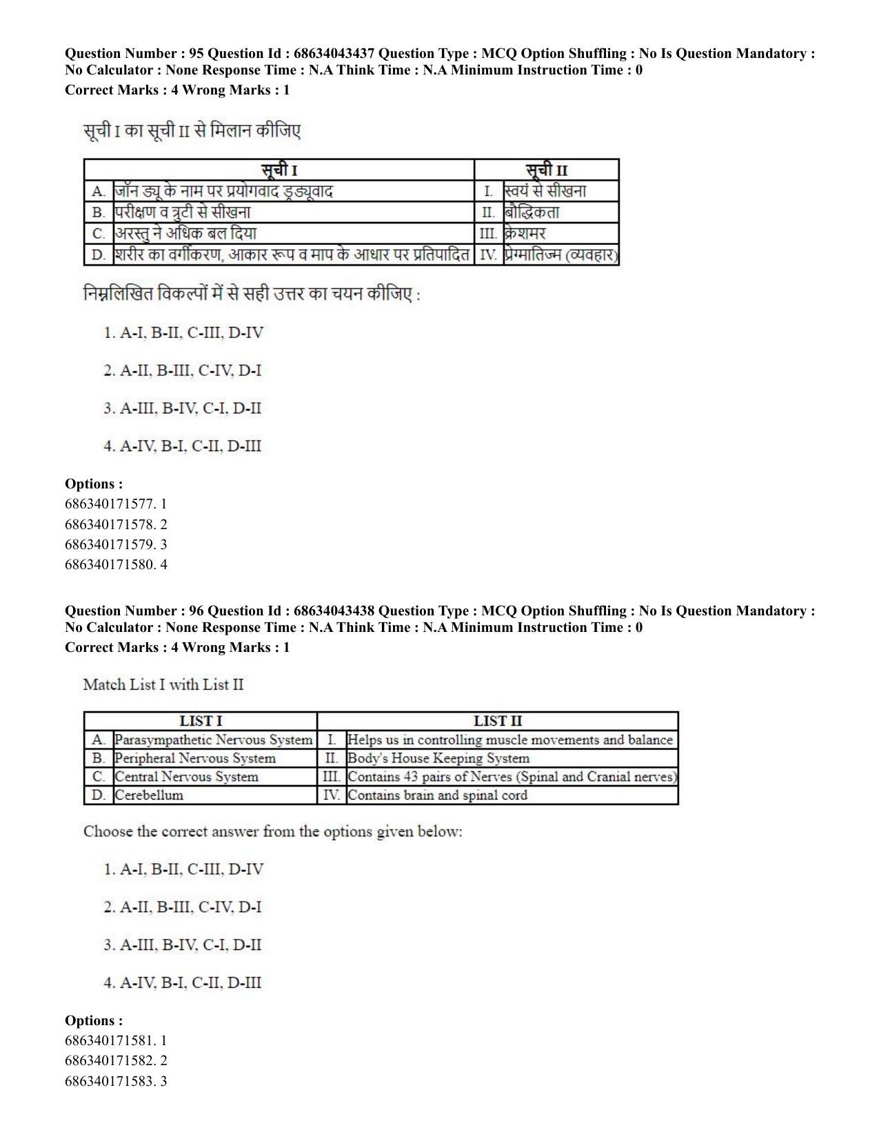 CUET PG 2023: COQP18 – Physical Education (Hin) Shift 3 (30-06-2023) Question Paper - Page 95