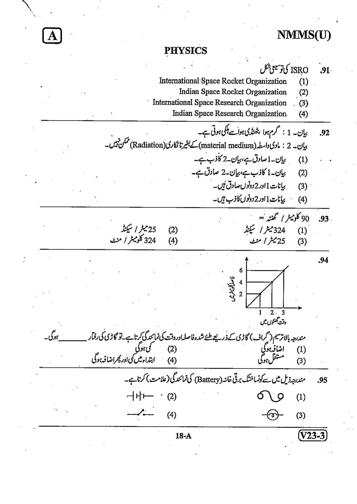 NMMS Question Papers FEBRUARY 2023 (Urdu Medium) - Page 18