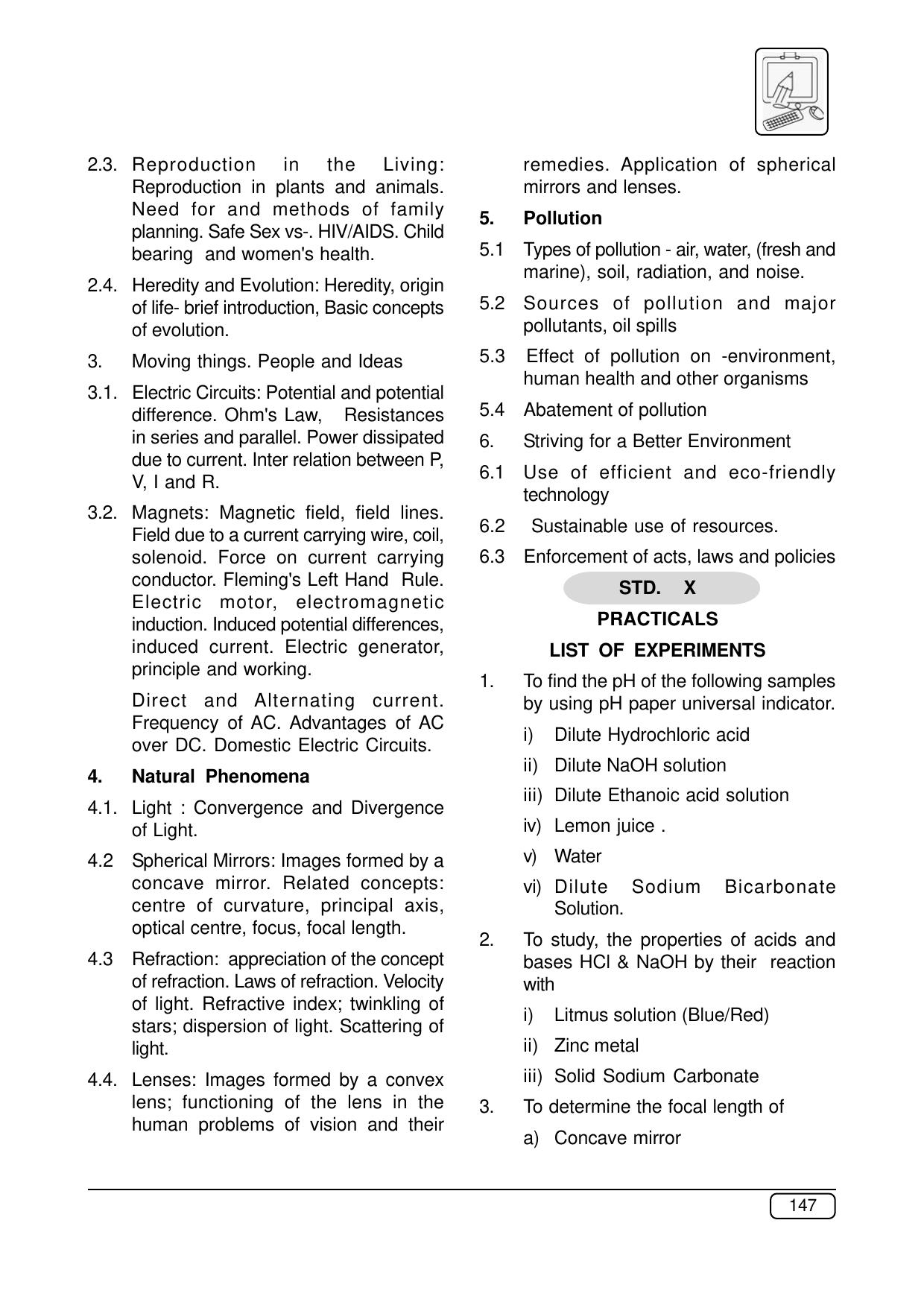 Maharashtra SSC Science Syllabus - Page 5