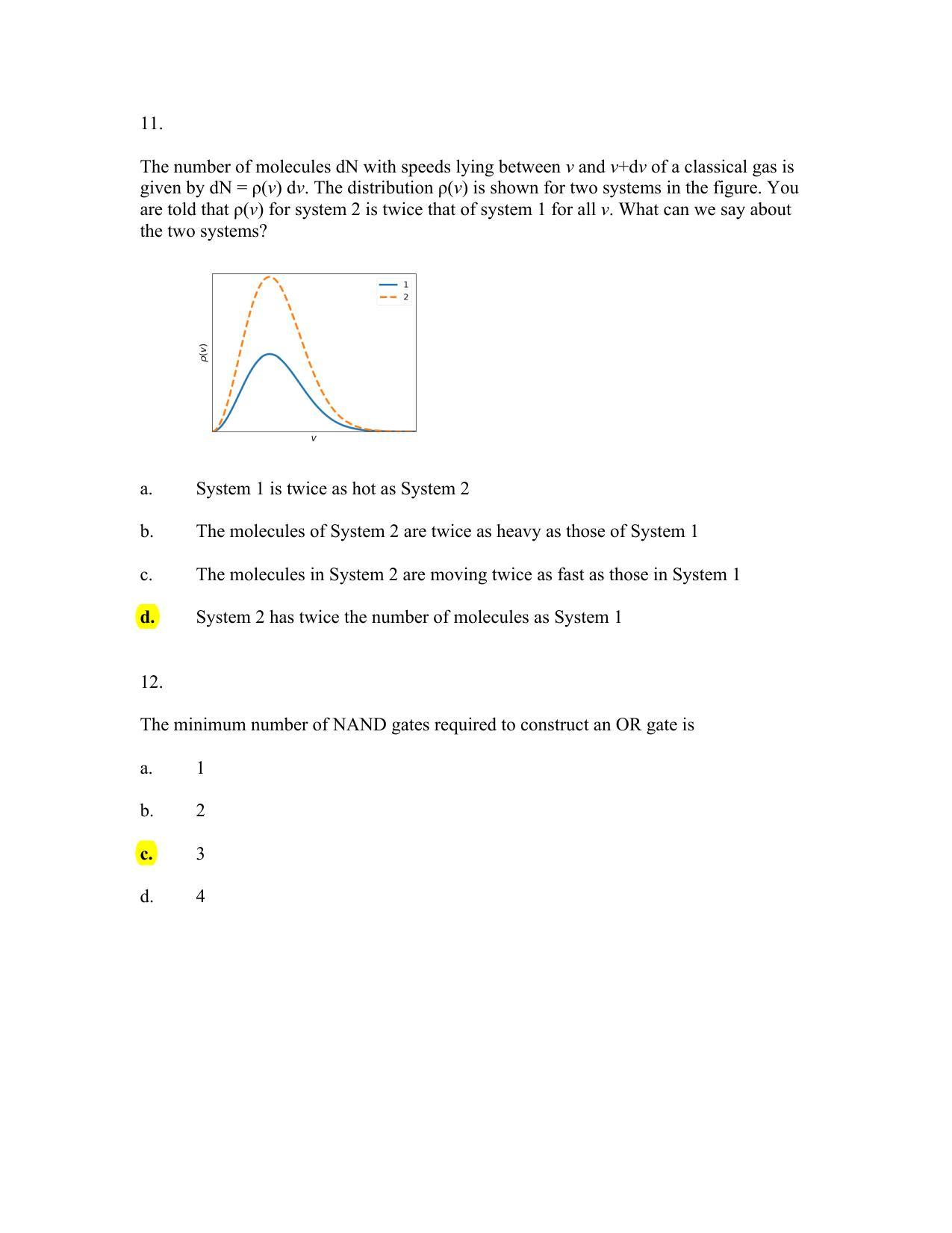 TIFR GS 2020 Biology Question Paper - Page 11