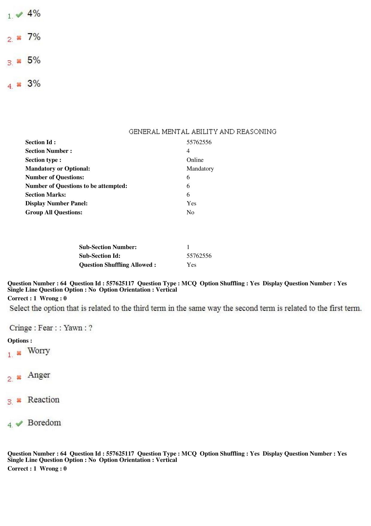 MP CPCT 17th February 2018 CPCT Question Paper Shift 2 - Page 46