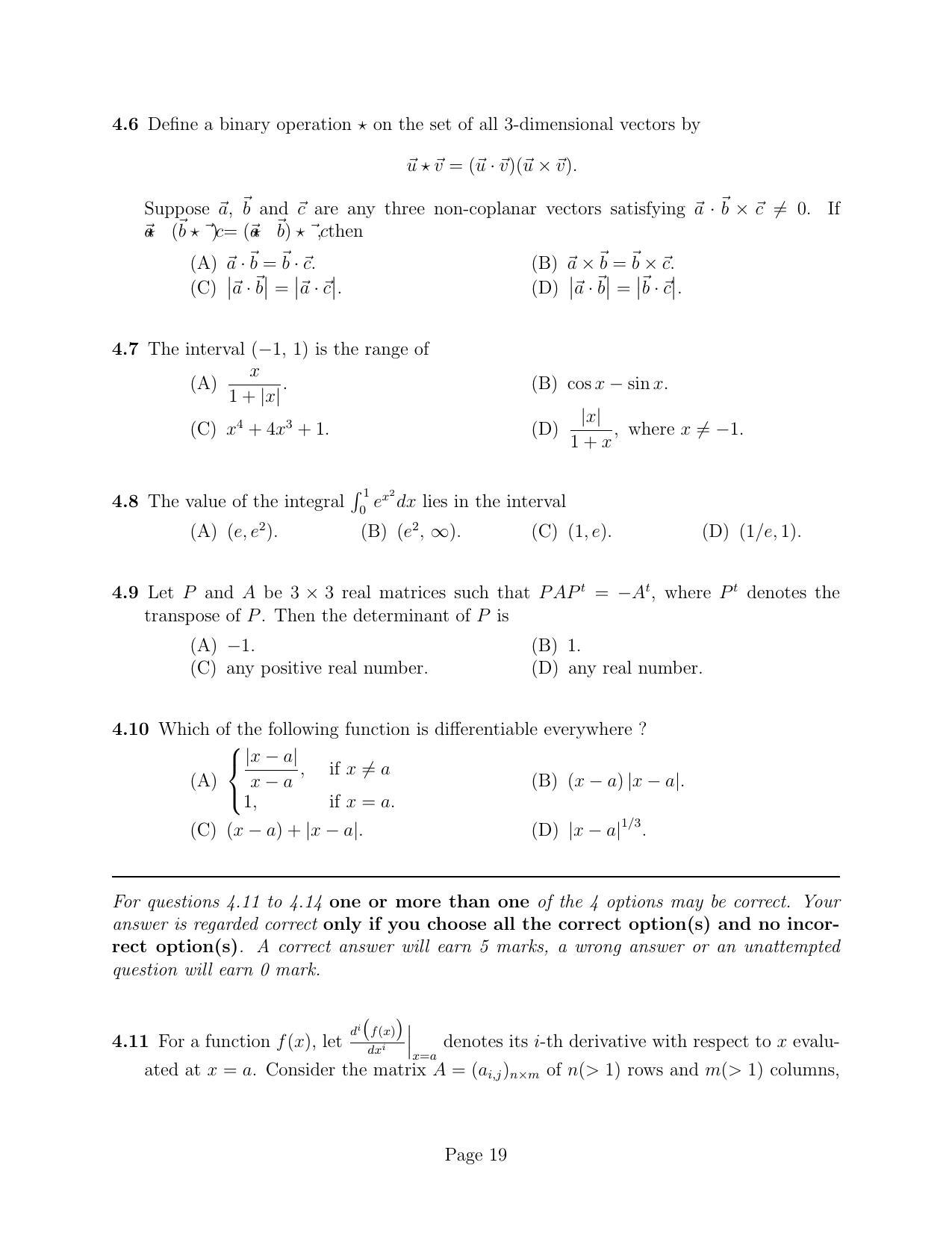 LPU NEST Question Paper 2011 SET A - Page 19