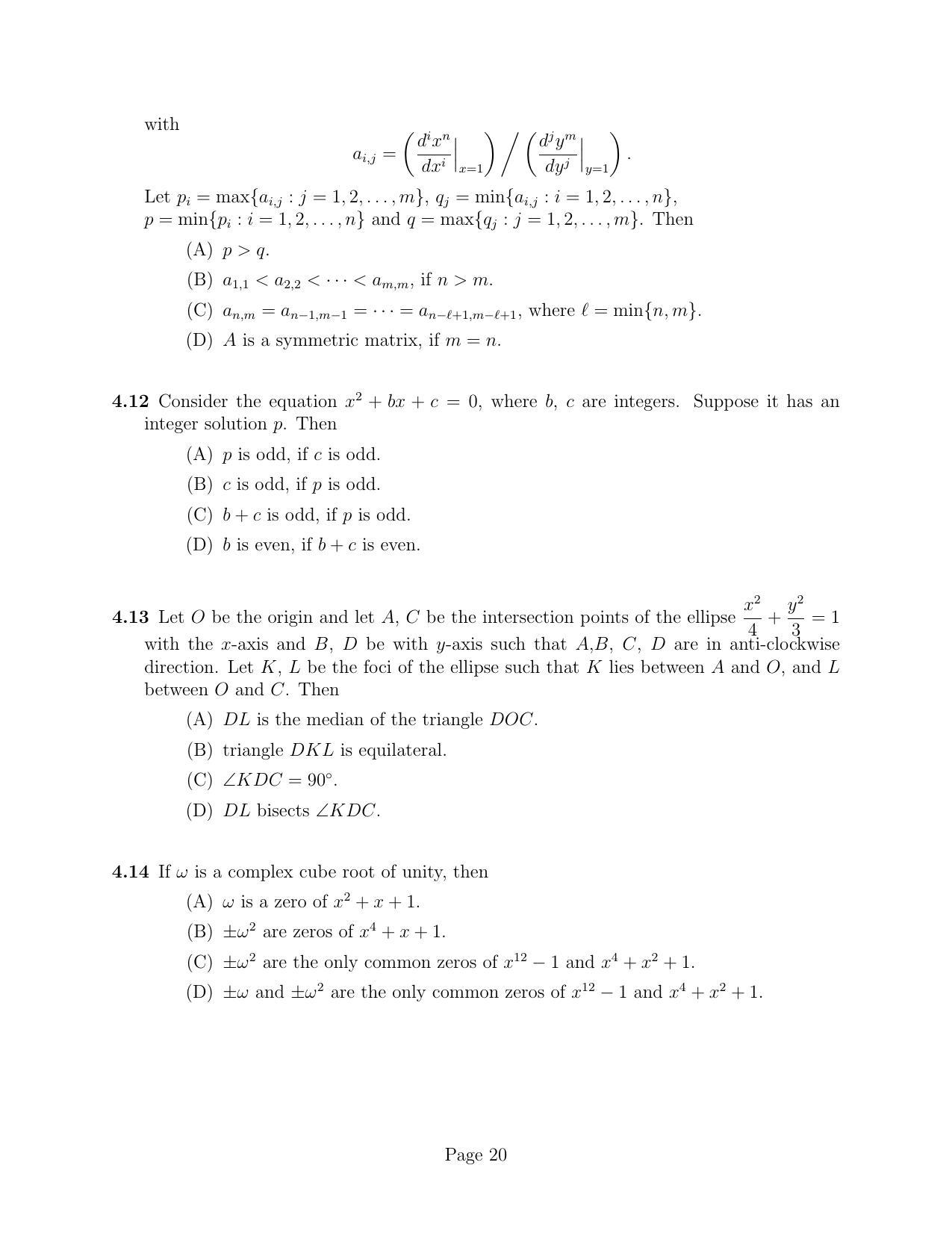 LPU NEST Question Paper 2011 SET A - Page 20