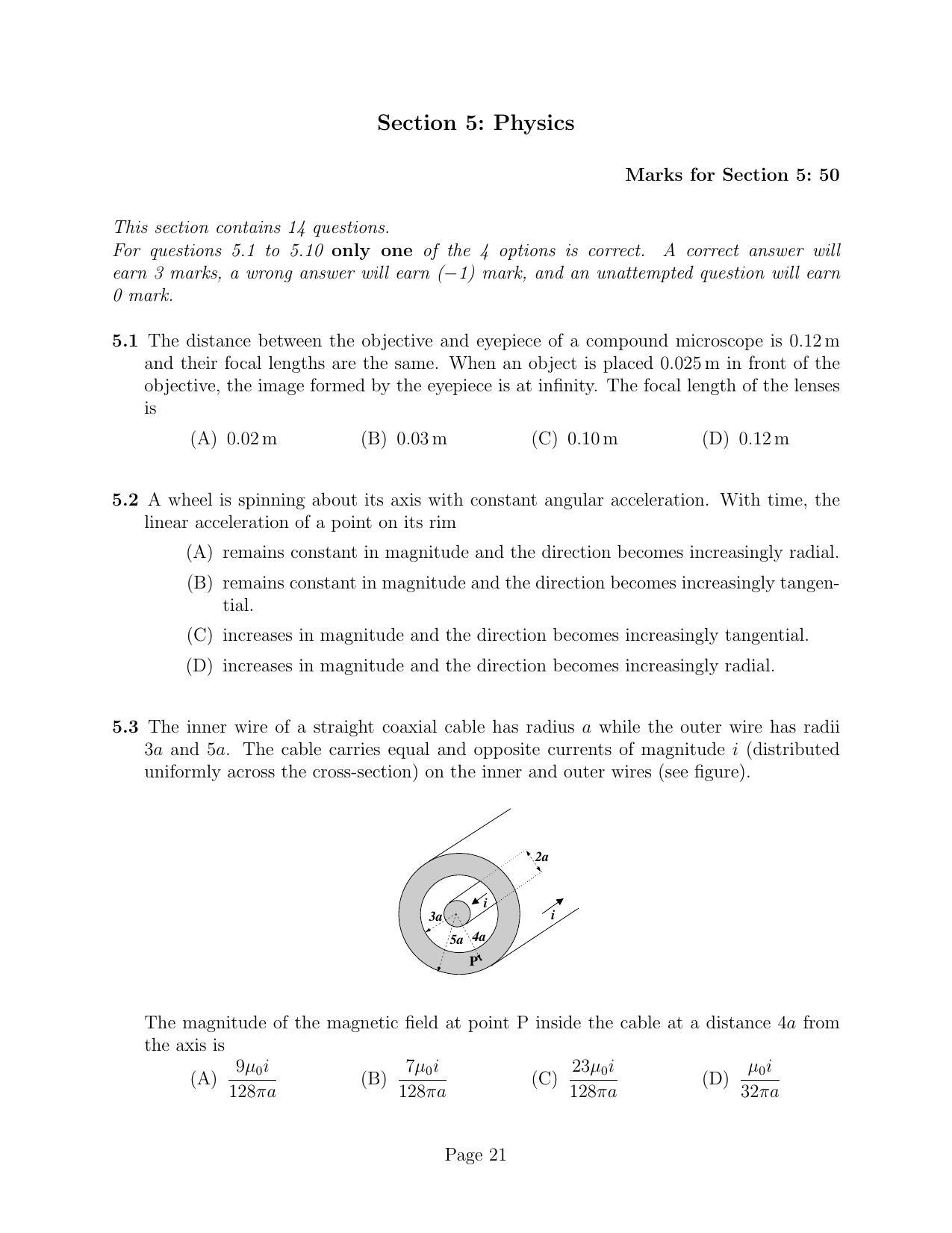 LPU NEST Question Paper 2011 SET A - Page 21