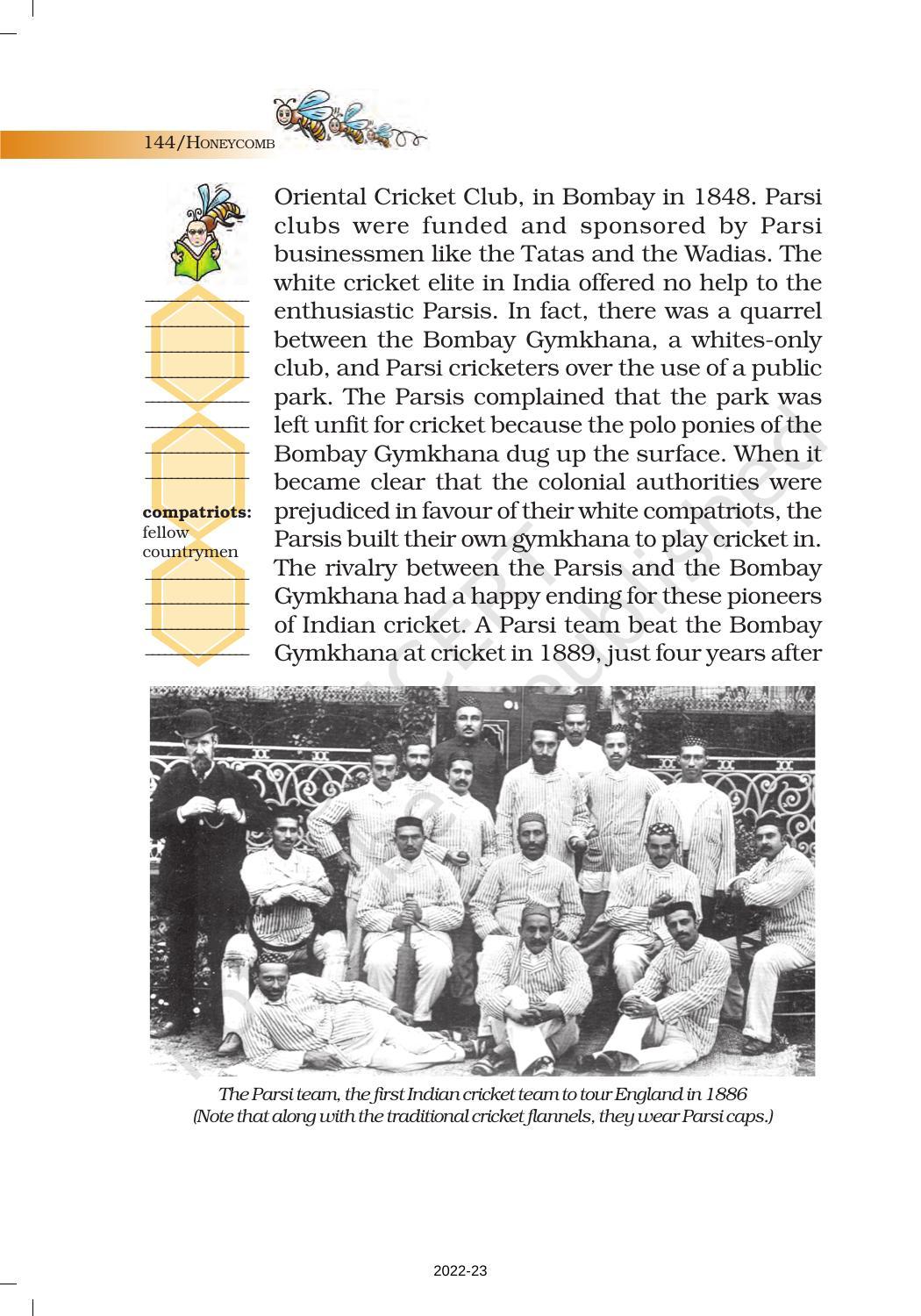 NCERT Book for Class 7 English (Honeycomb): Chapter 10-The Story of Cricket - Page 6