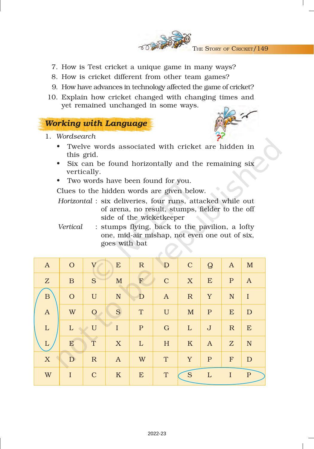 NCERT Book for Class 7 English (Honeycomb): Chapter 10-The Story of Cricket - Page 11