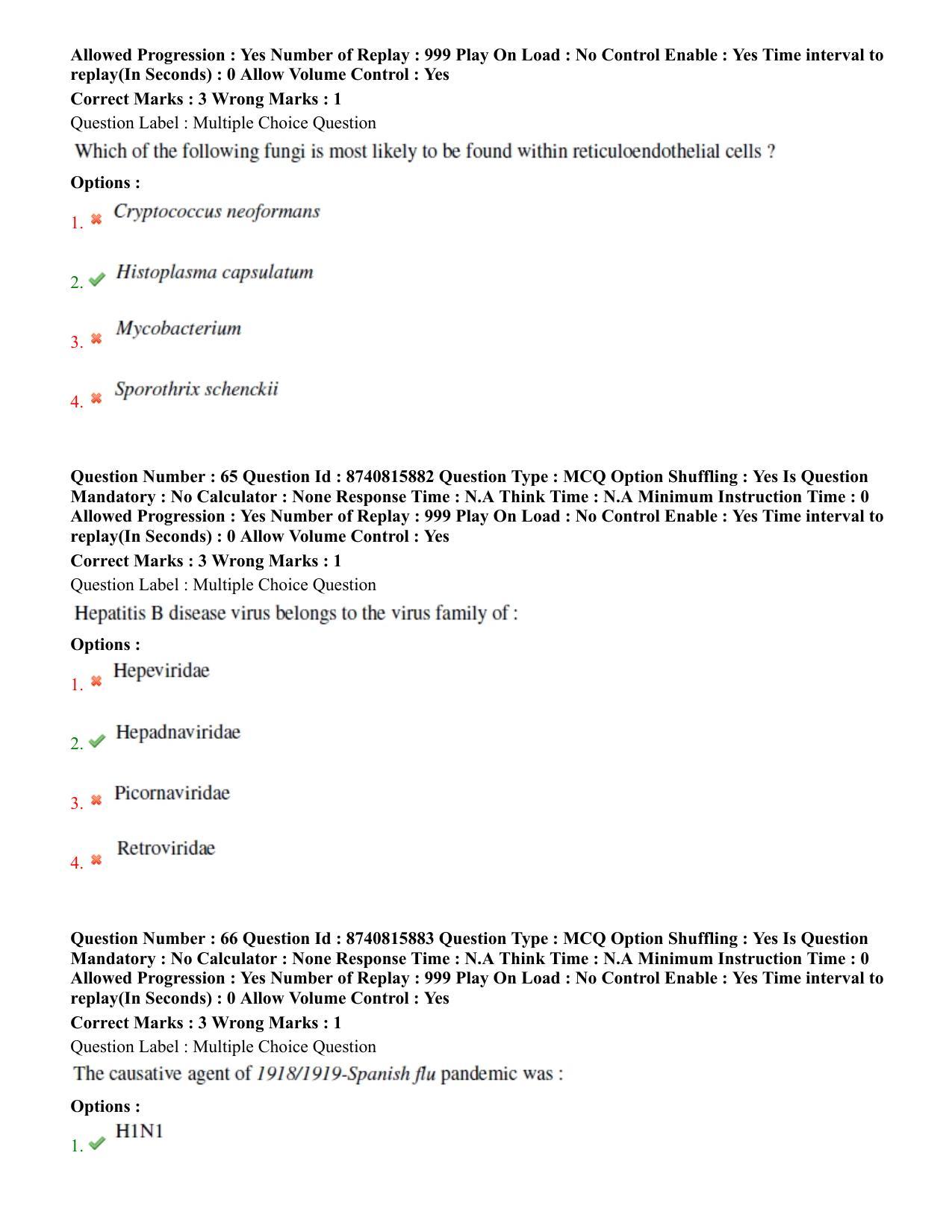 BHU RET Veterinary Microbiology 2020 Question Paper - Page 38