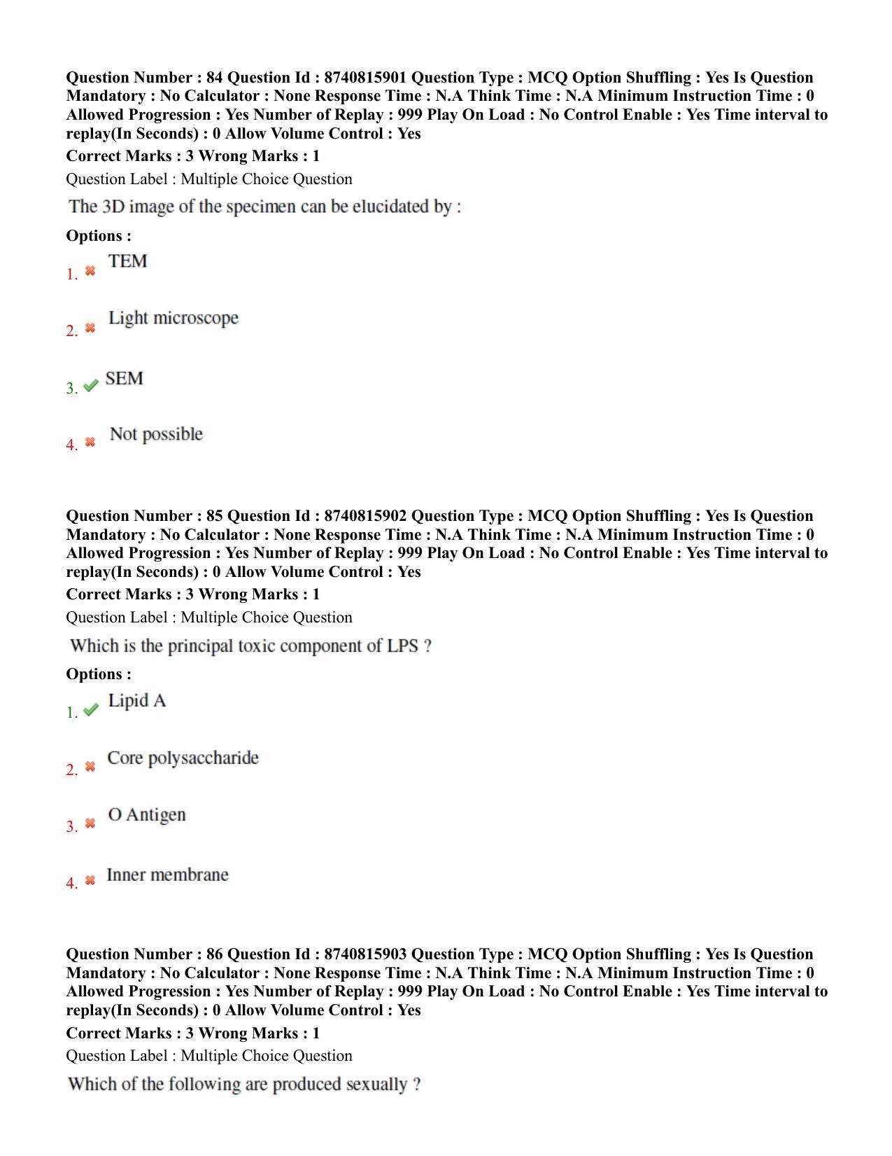 BHU RET Veterinary Microbiology 2020 Question Paper - Page 46