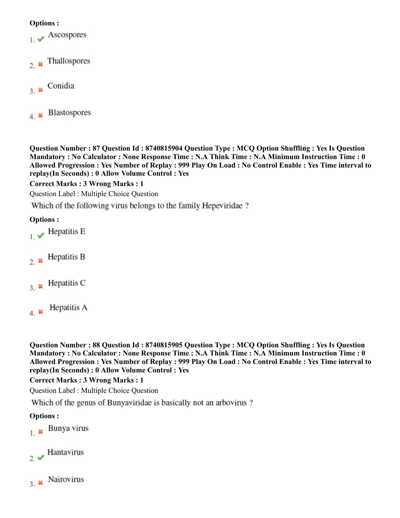 BHU RET Veterinary Microbiology 2020 Question Paper - Page 47
