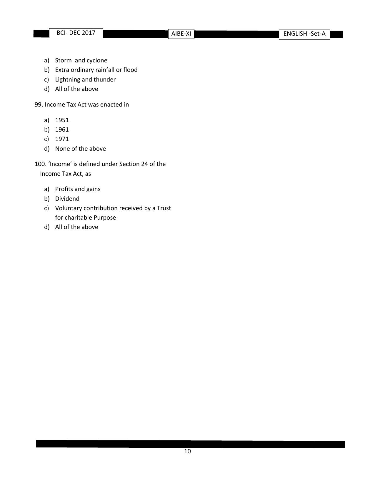 AIBE 11 Question Paper - Page 10