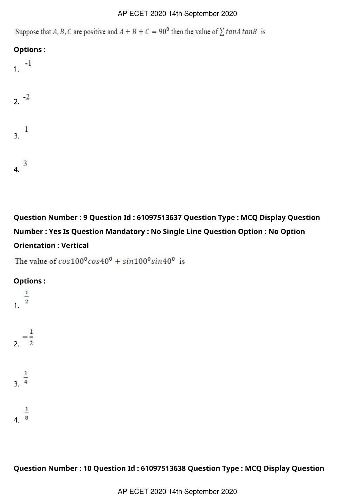 AP ECET 2020 - Computer Science and Engineering (Preview) Question Paper With Preliminary Keys - Page 6