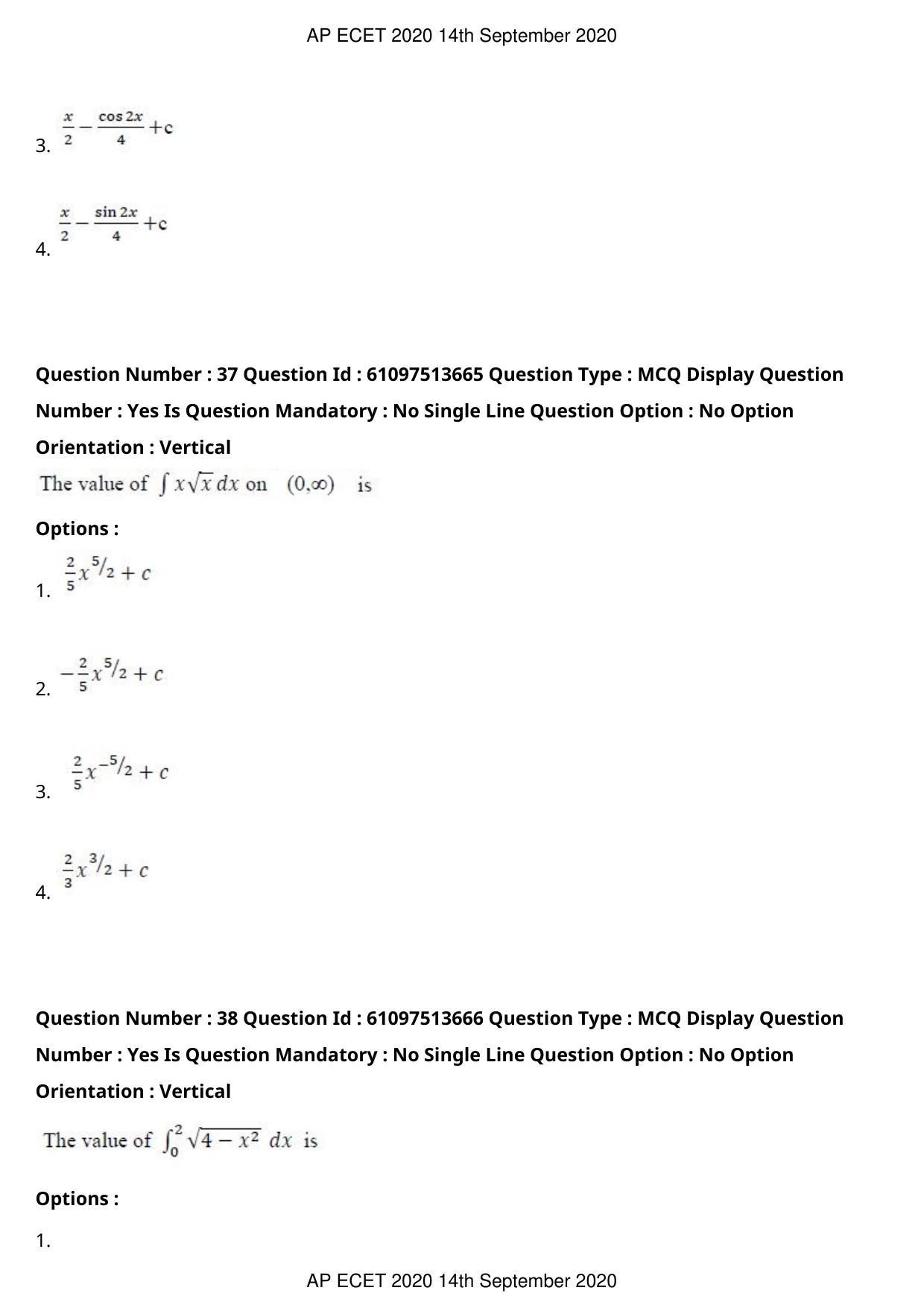 AP ECET 2020 - Computer Science and Engineering (Preview) Question Paper With Preliminary Keys - Page 21
