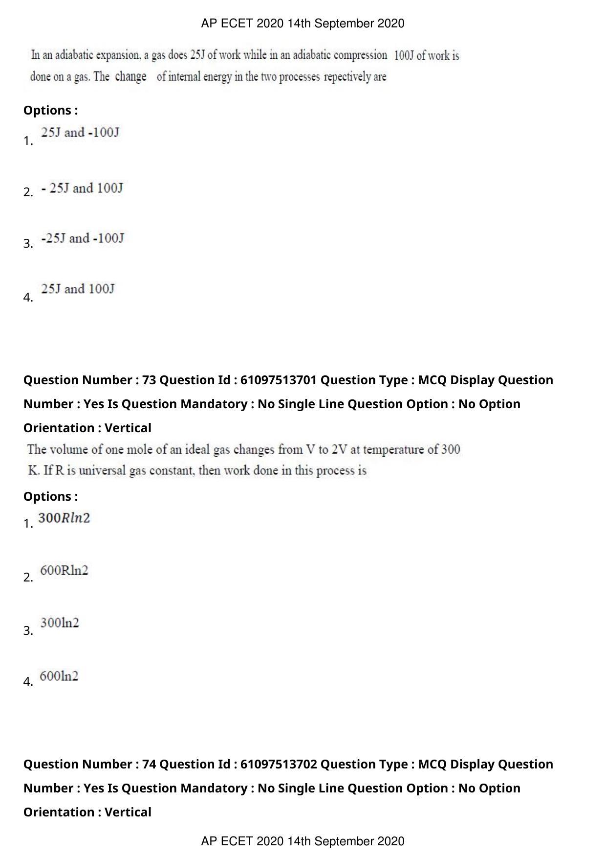 AP ECET 2020 - Computer Science and Engineering (Preview) Question Paper With Preliminary Keys - Page 41
