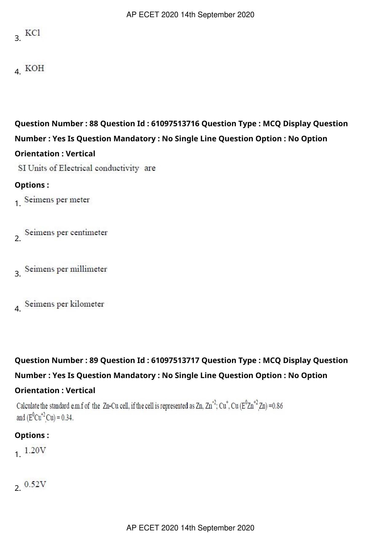 AP ECET 2020 - Computer Science and Engineering (Preview) Question Paper With Preliminary Keys - Page 49