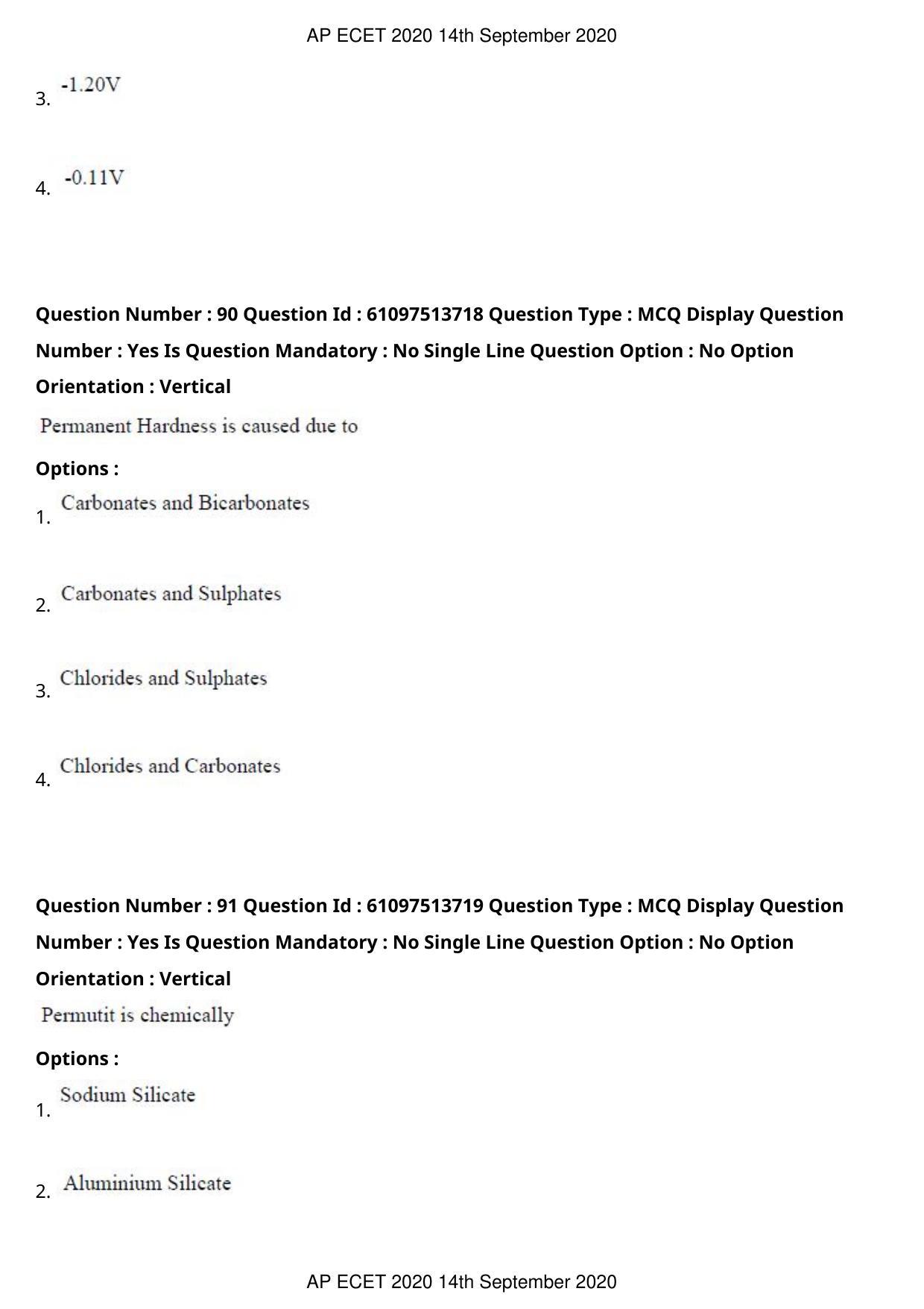 AP ECET 2020 - Computer Science and Engineering (Preview) Question Paper With Preliminary Keys - Page 50
