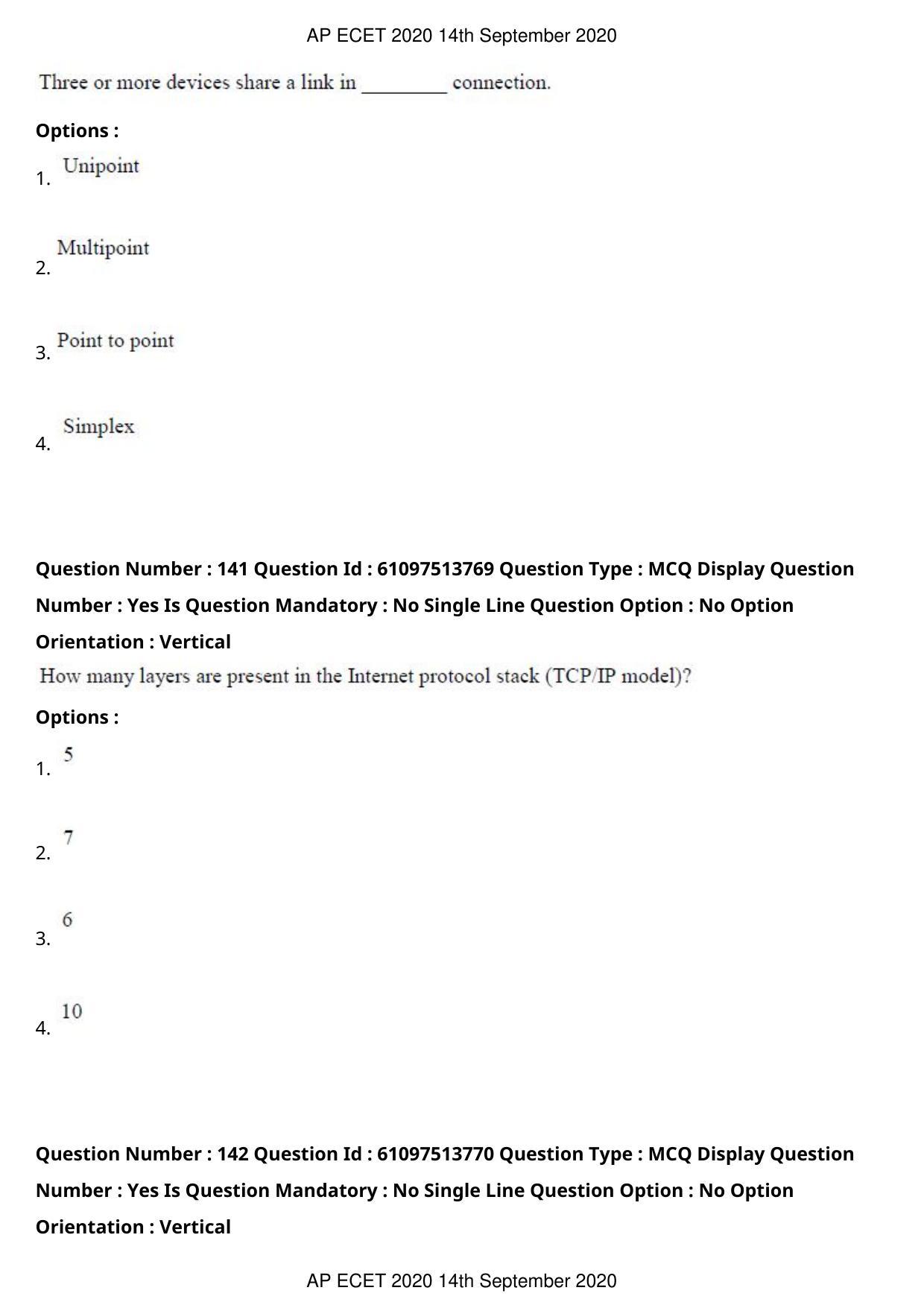 AP ECET 2020 - Computer Science and Engineering (Preview) Question Paper With Preliminary Keys - Page 77