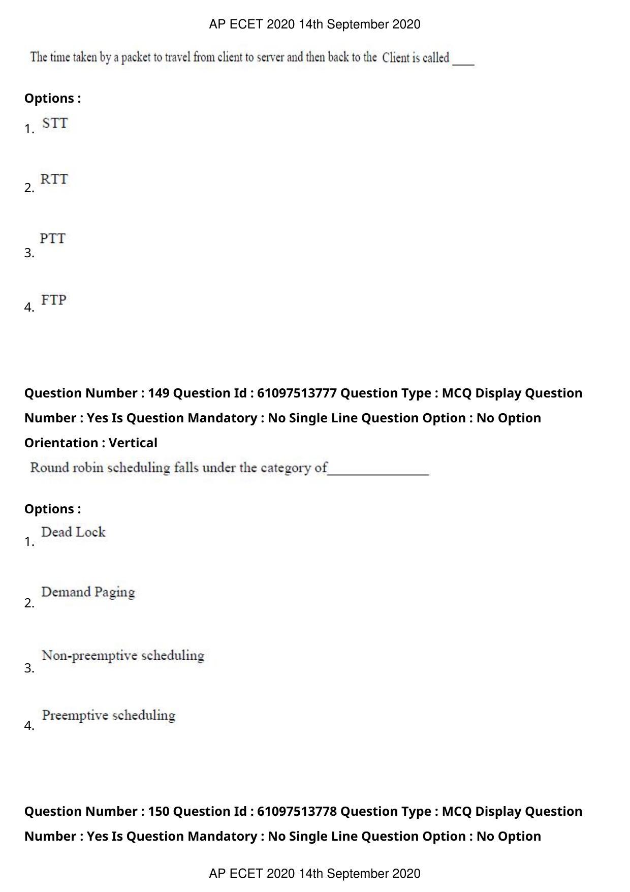 AP ECET 2020 - Computer Science and Engineering (Preview) Question Paper With Preliminary Keys - Page 81