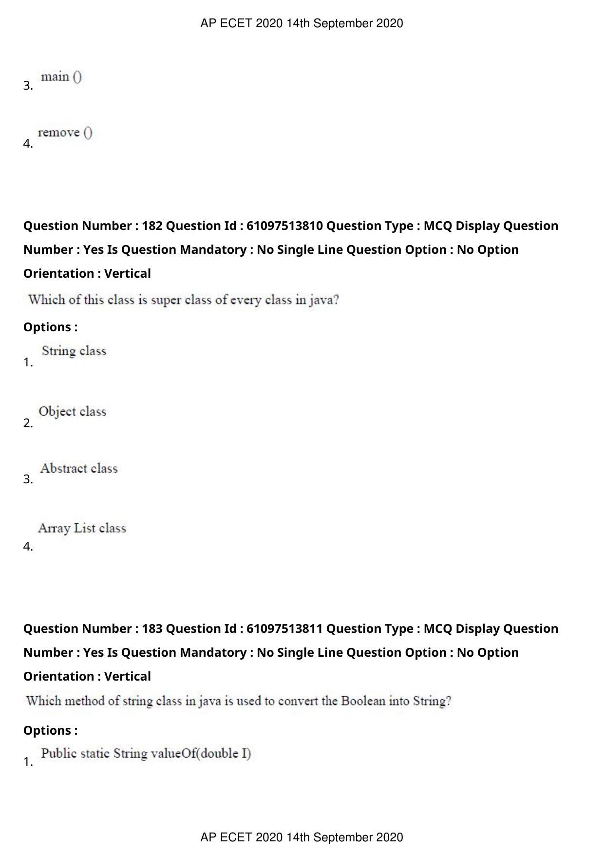 AP ECET 2020 - Computer Science and Engineering (Preview) Question Paper With Preliminary Keys - Page 98