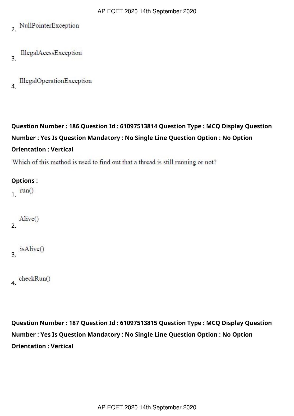 AP ECET 2020 - Computer Science and Engineering (Preview) Question Paper With Preliminary Keys - Page 100