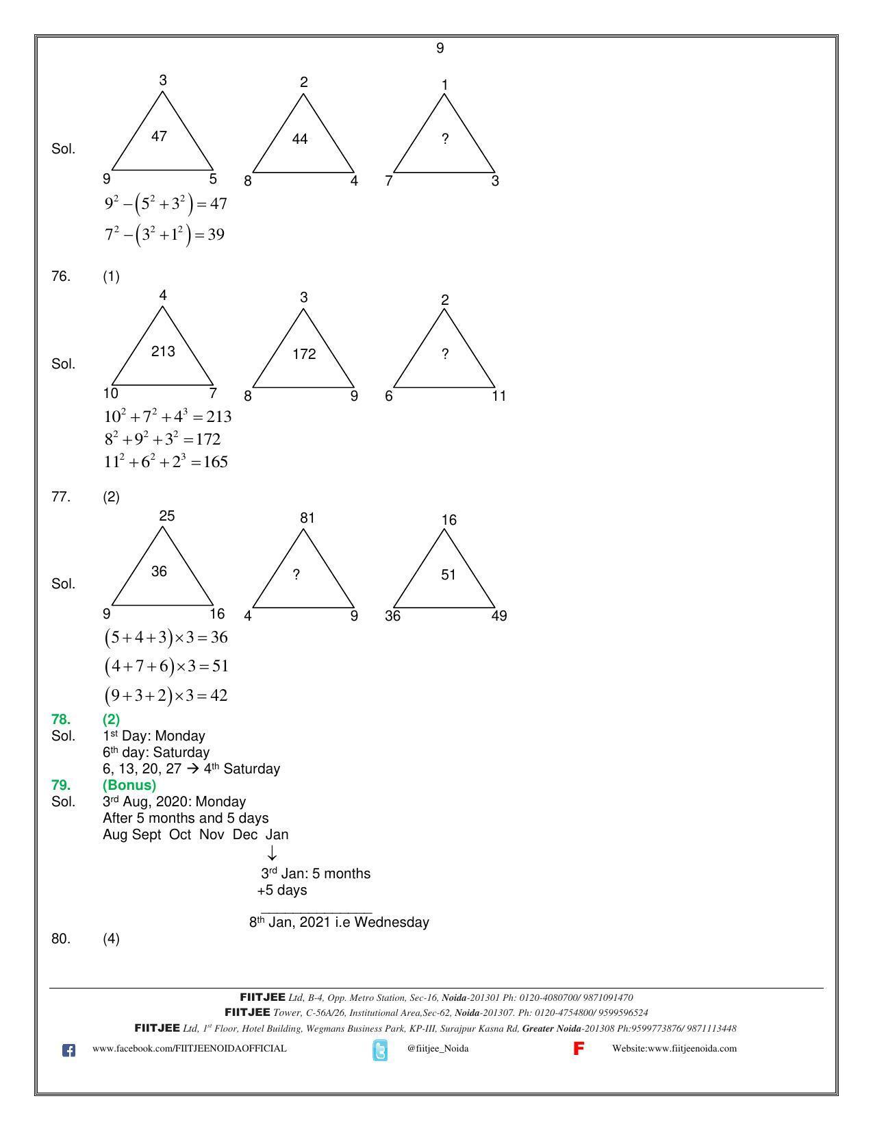 Uttar Pradesh NTSE 2021 MAT Answer Key - Page 9